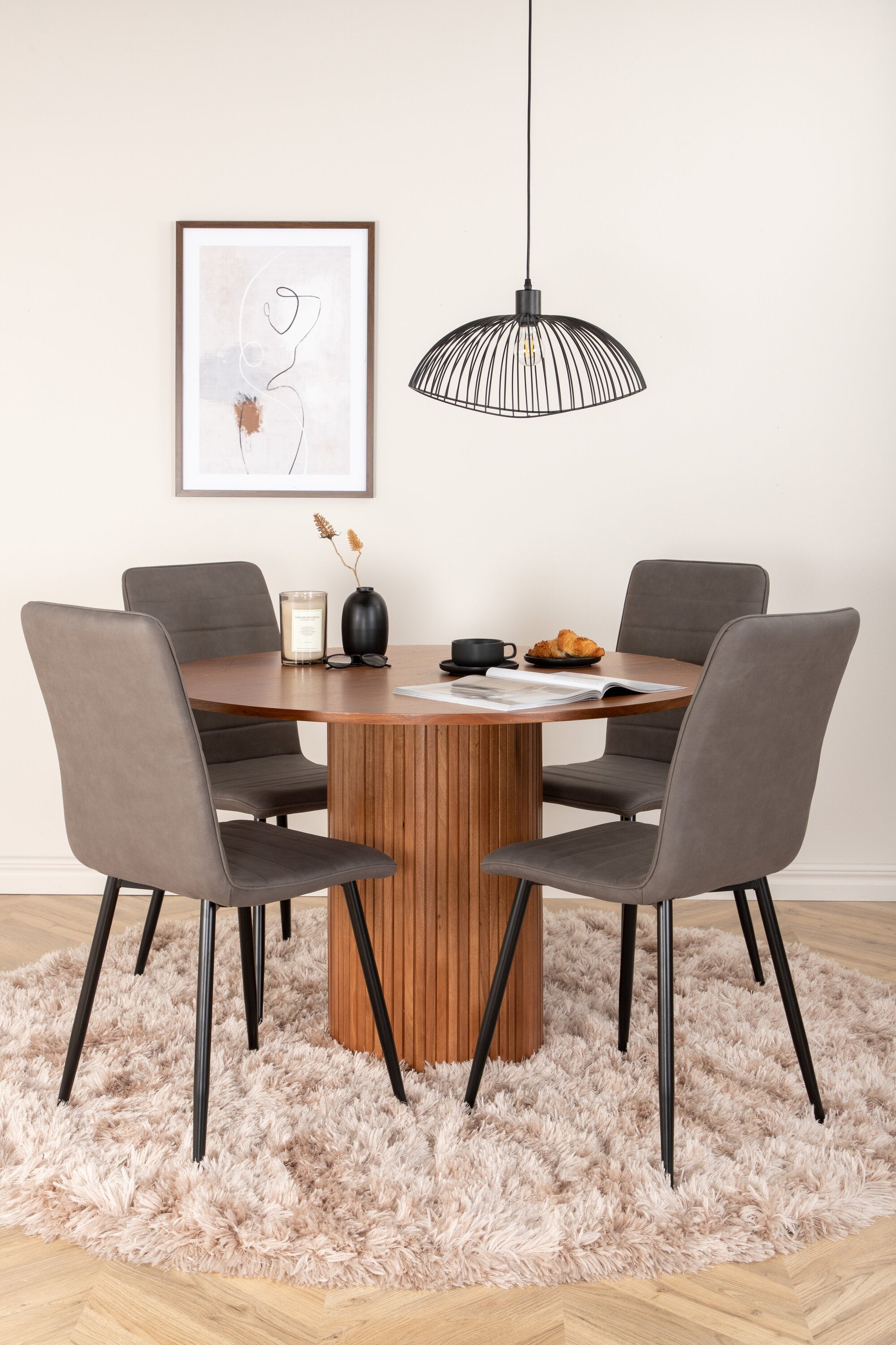 Bianca Rund Matgrupp-GR Dining Set-Venture Home-peaceofhome.se