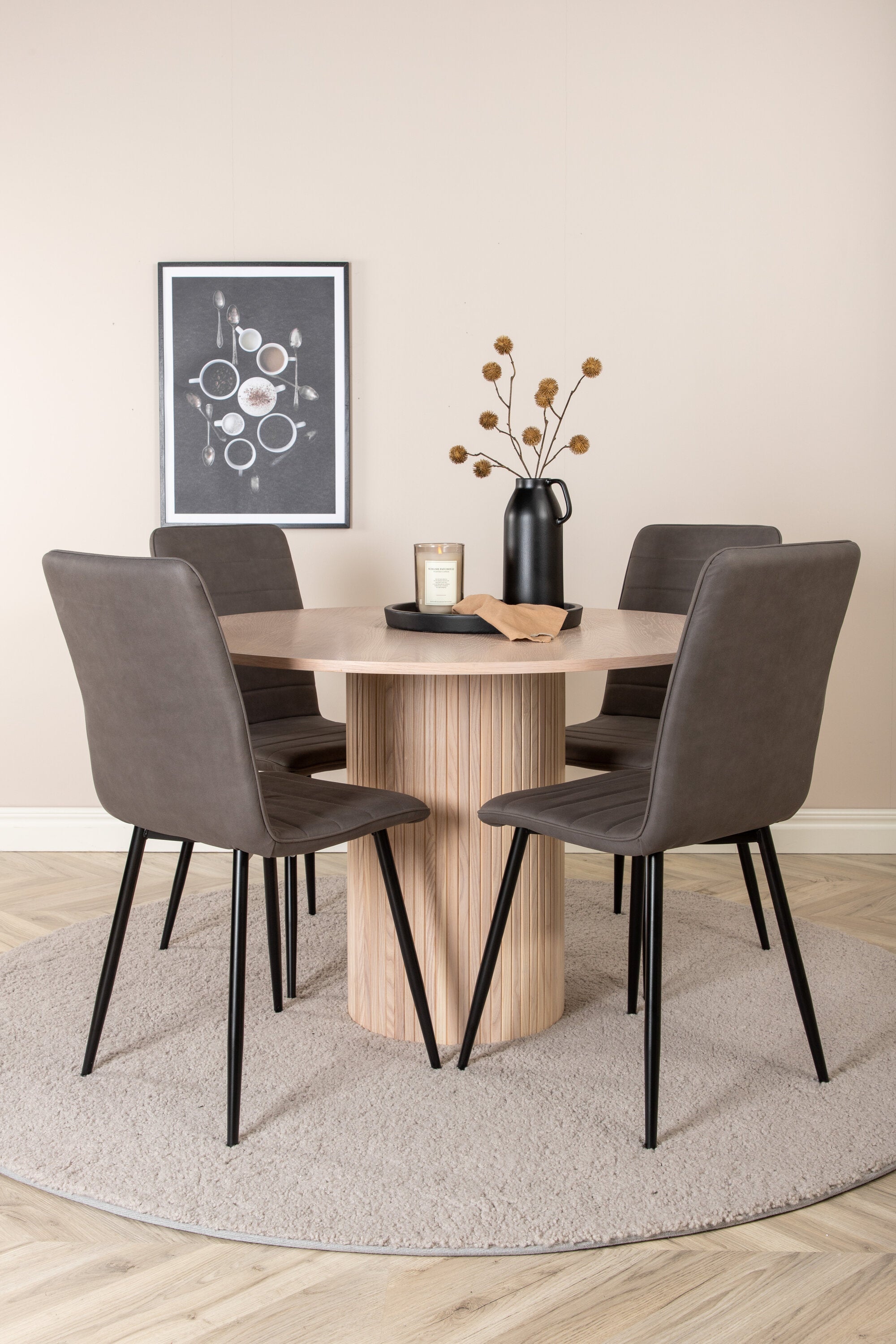 Bianca Rund Matgrupp-GR Dining Set-Venture Home-peaceofhome.se