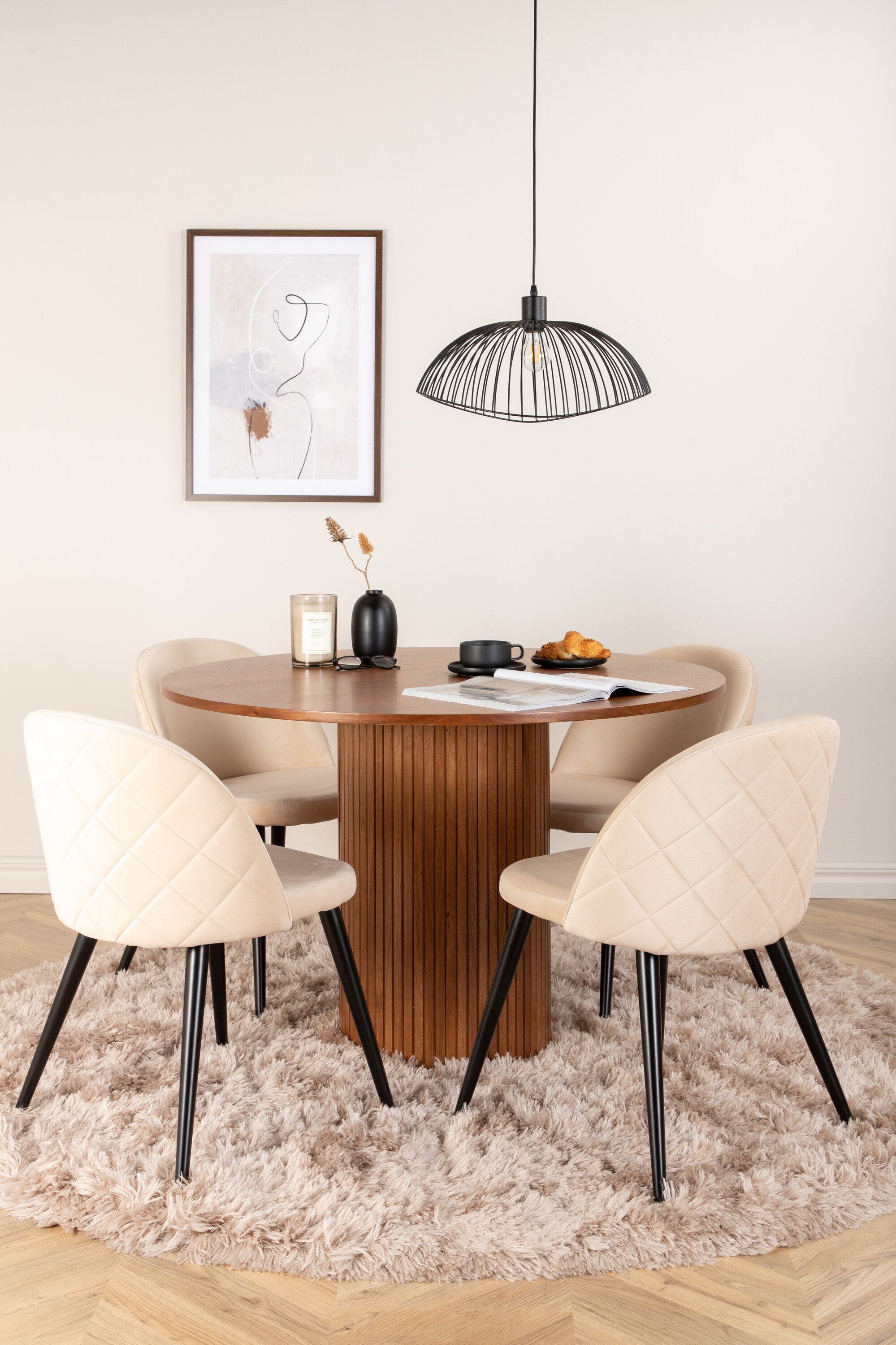 Bianca Rund Matgrupp-GR Dining Set-Venture Home-peaceofhome.se