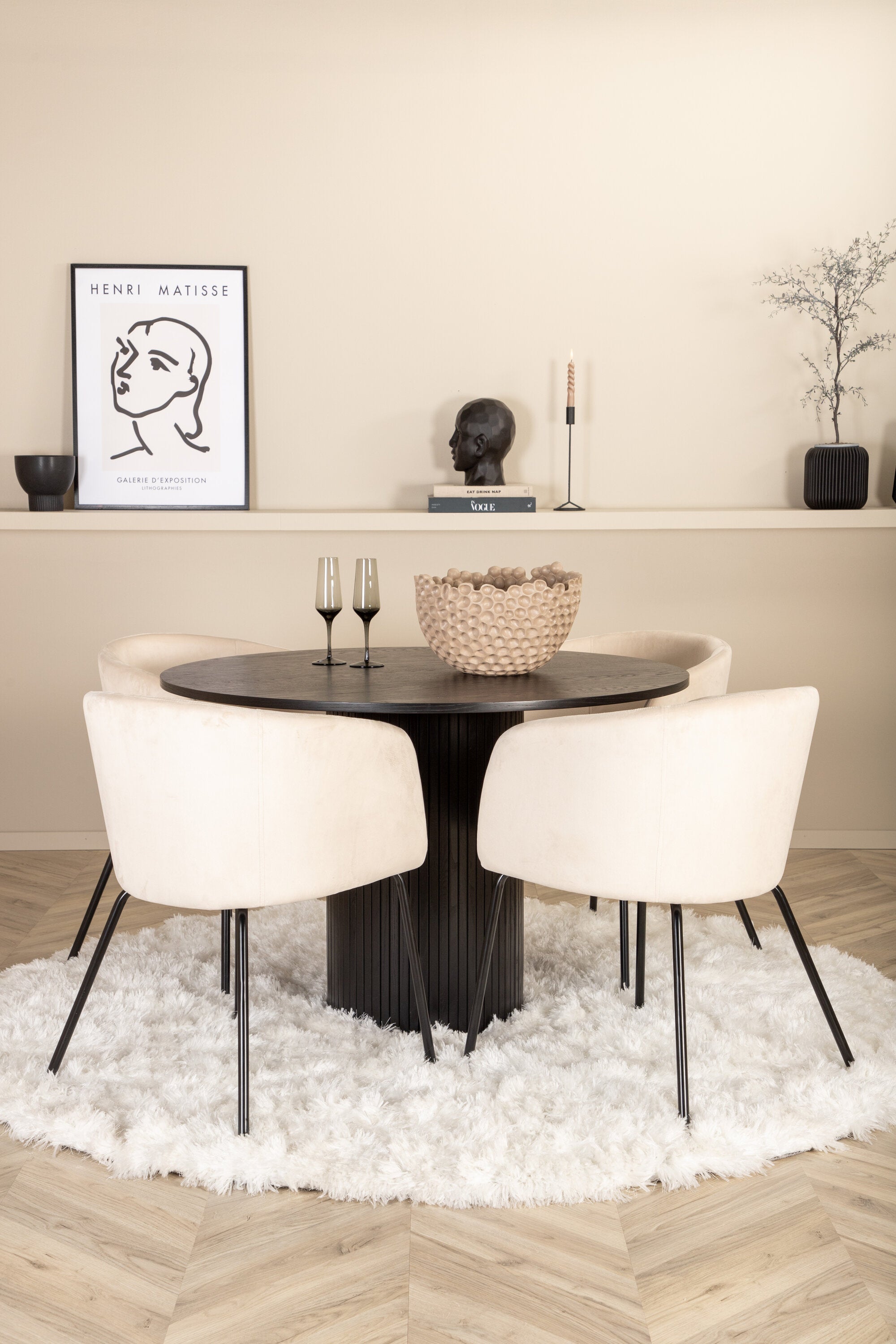 Bianca Rund Matgrupp-GR Dining Set-Venture Home-peaceofhome.se