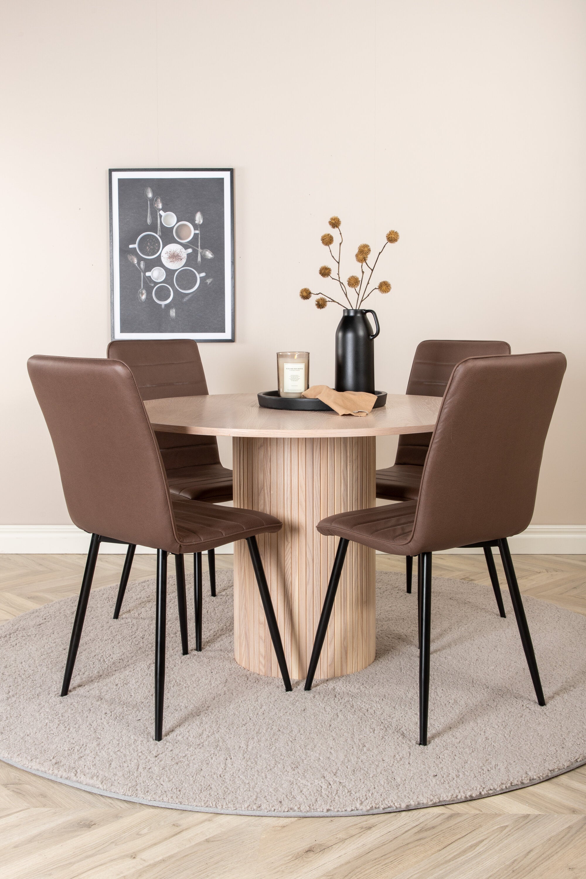 Bianca Rund Matgrupp-GR Dining Set-Venture Home-peaceofhome.se