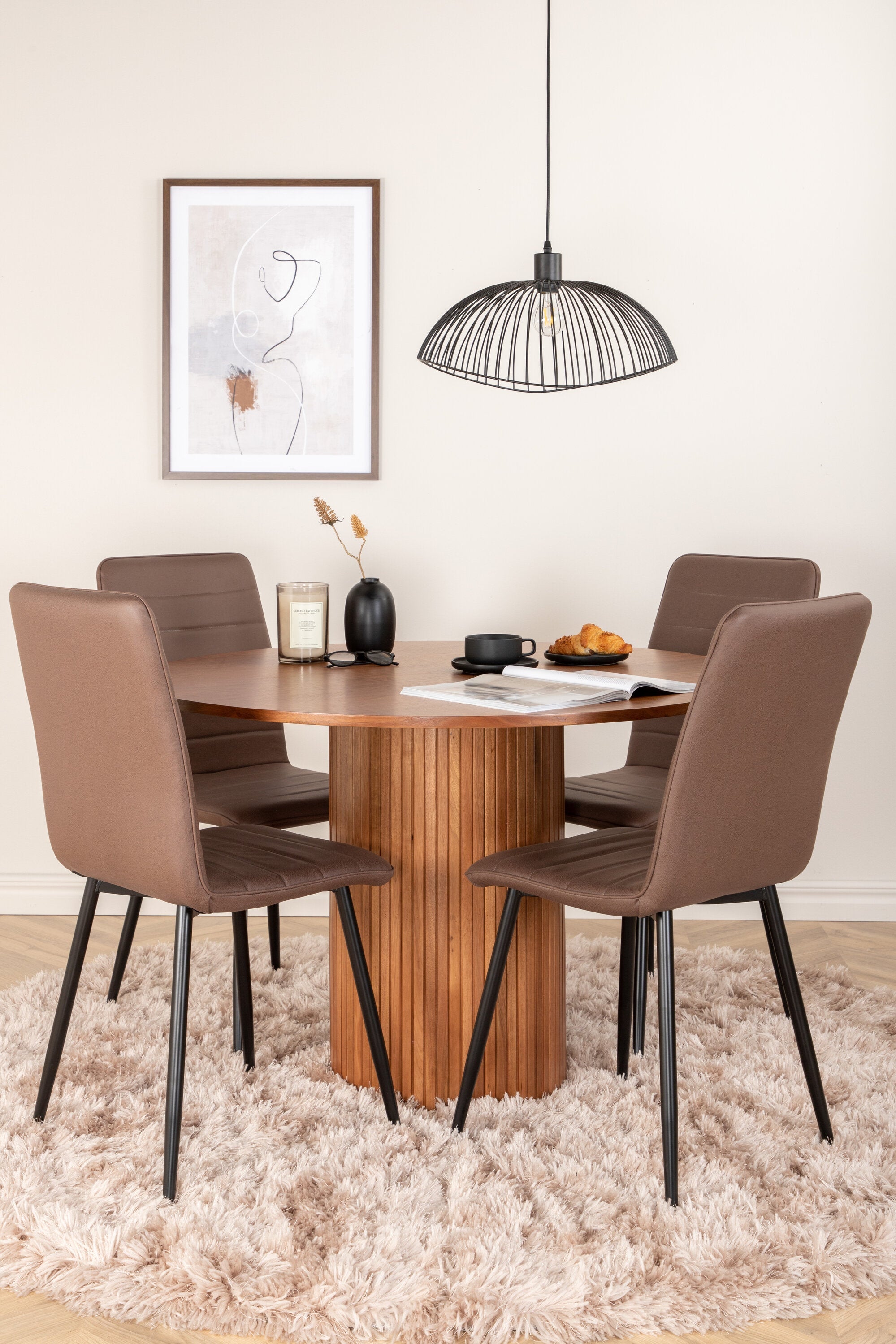 Bianca Rund Matgrupp-GR Dining Set-Venture Home-peaceofhome.se