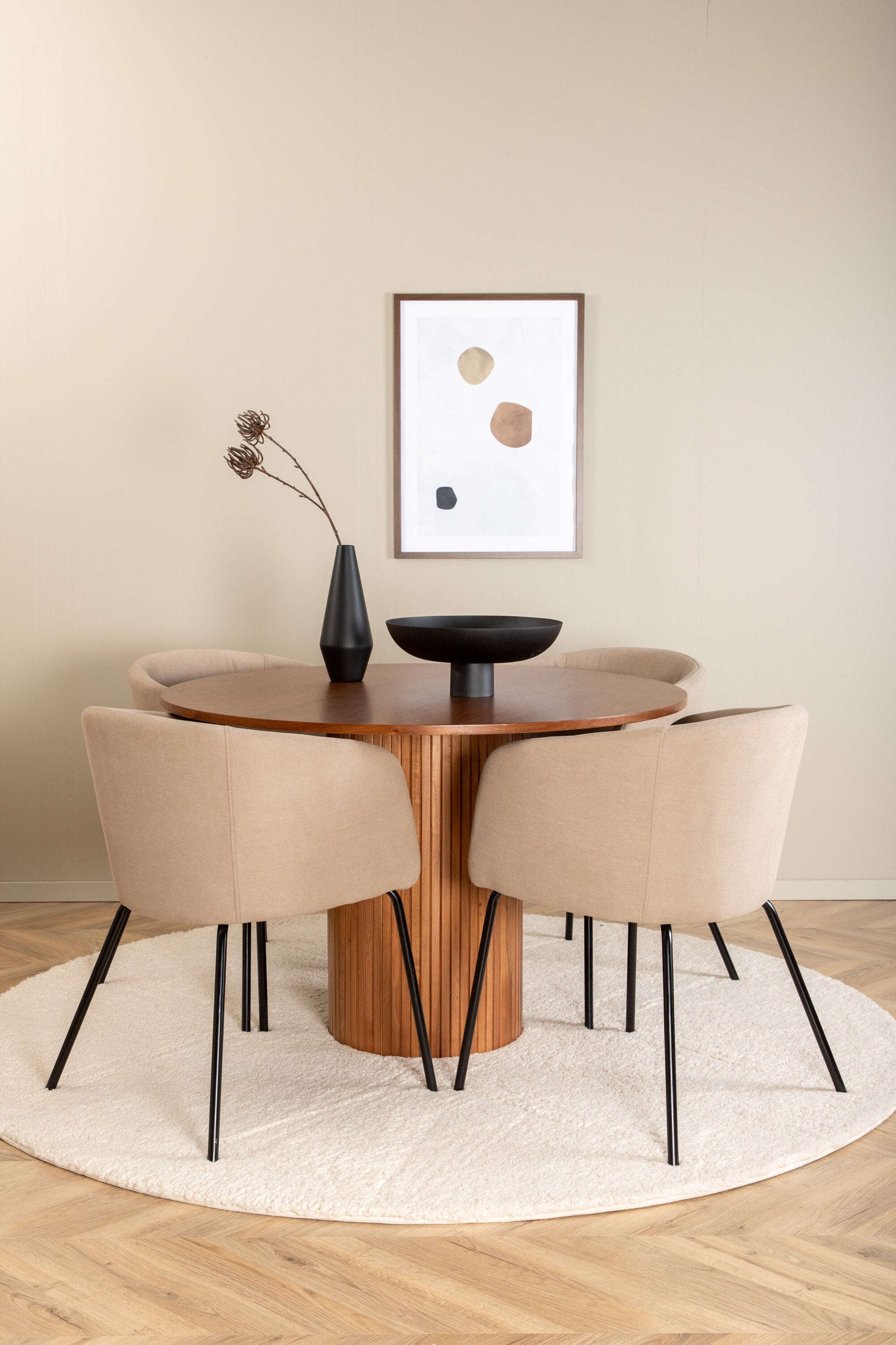 Bianca Rund Matgrupp-GR Dining Set-Venture Home-peaceofhome.se