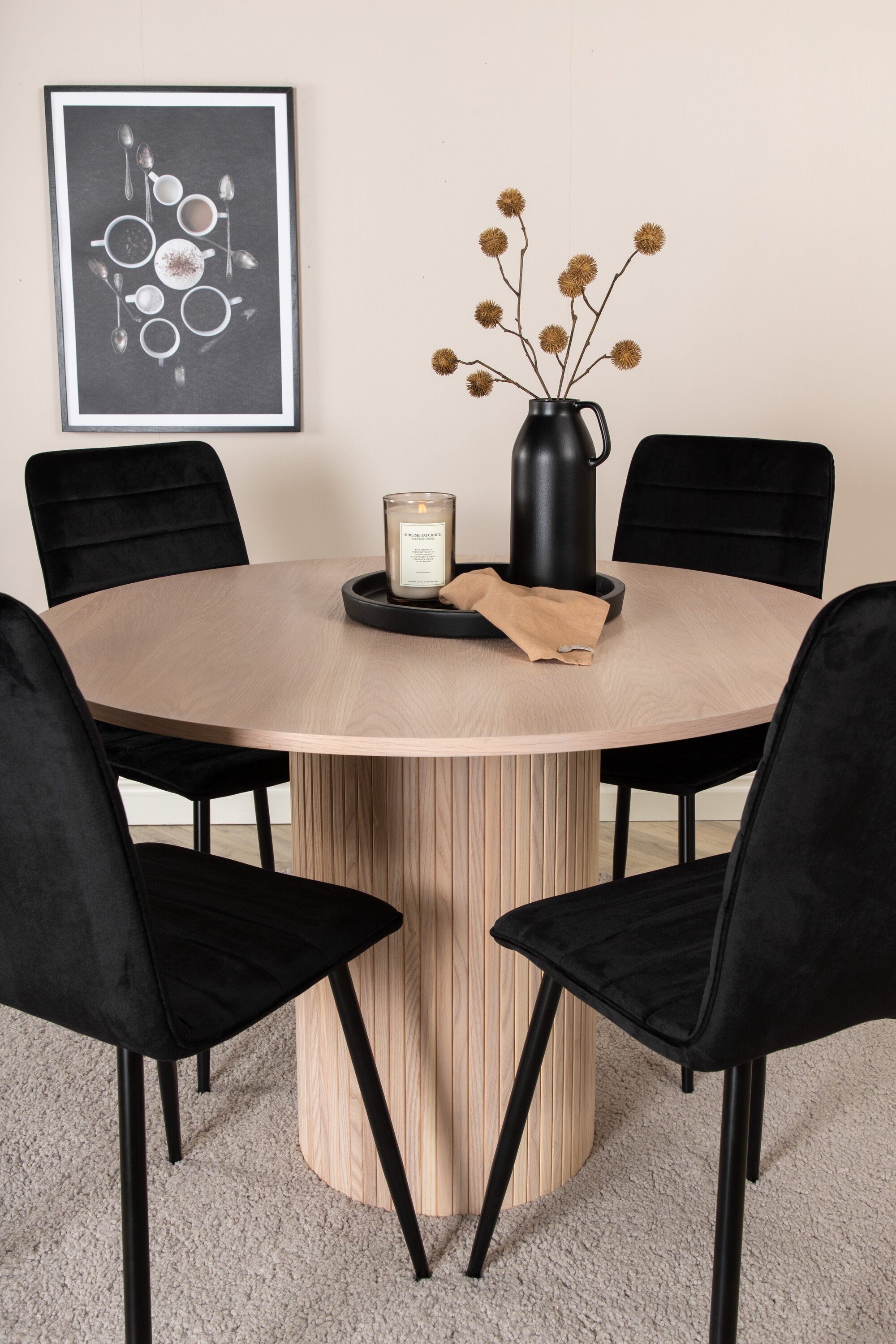 Bianca Rund Matgrupp-GR Dining Set-Venture Home-peaceofhome.se