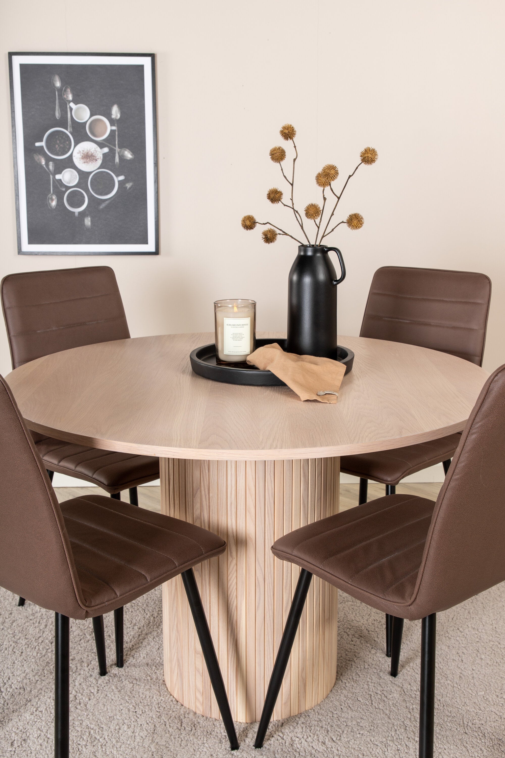 Bianca Rund Matgrupp-GR Dining Set-Venture Home-peaceofhome.se