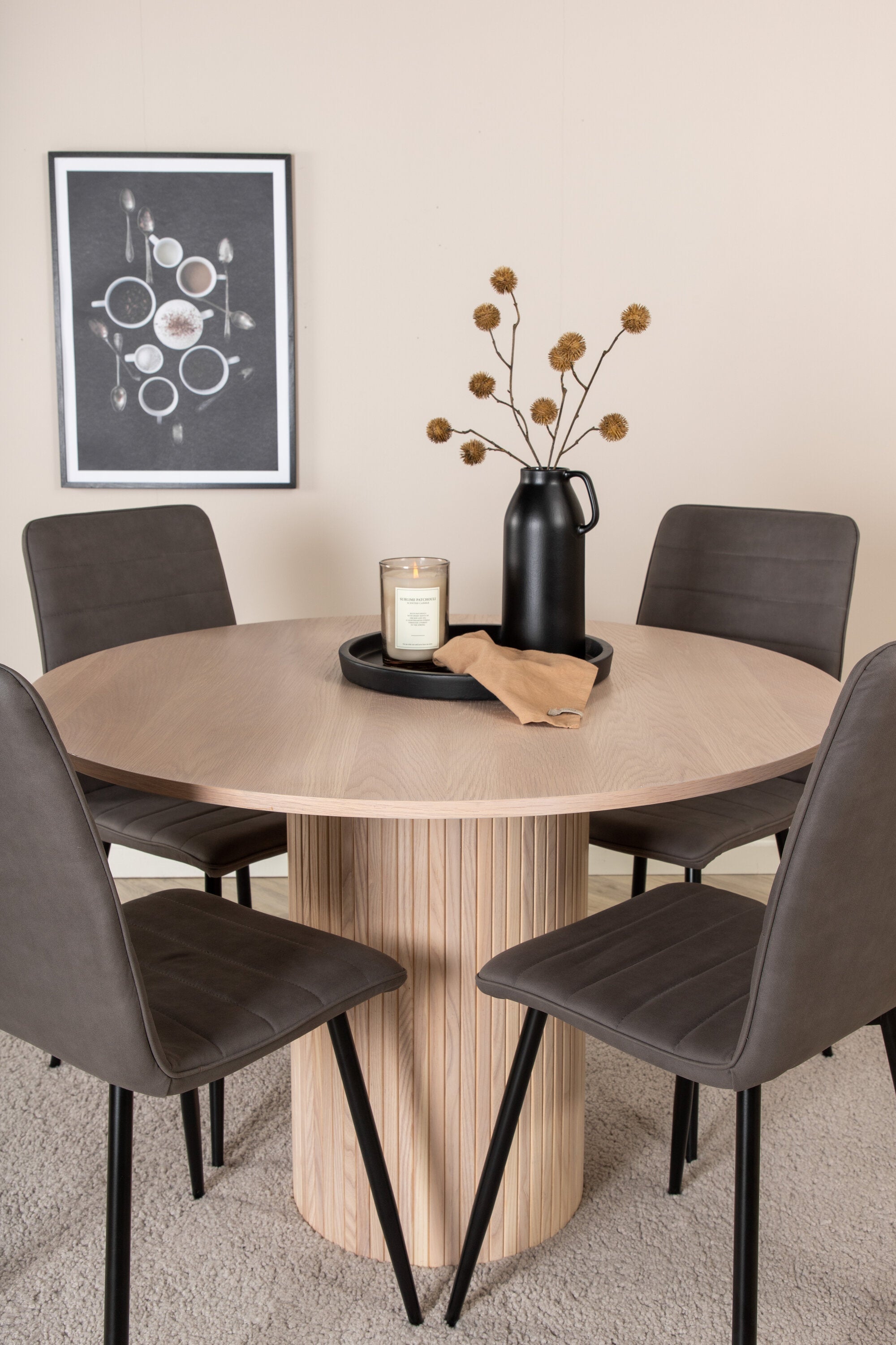 Bianca Rund Matgrupp-GR Dining Set-Venture Home-peaceofhome.se