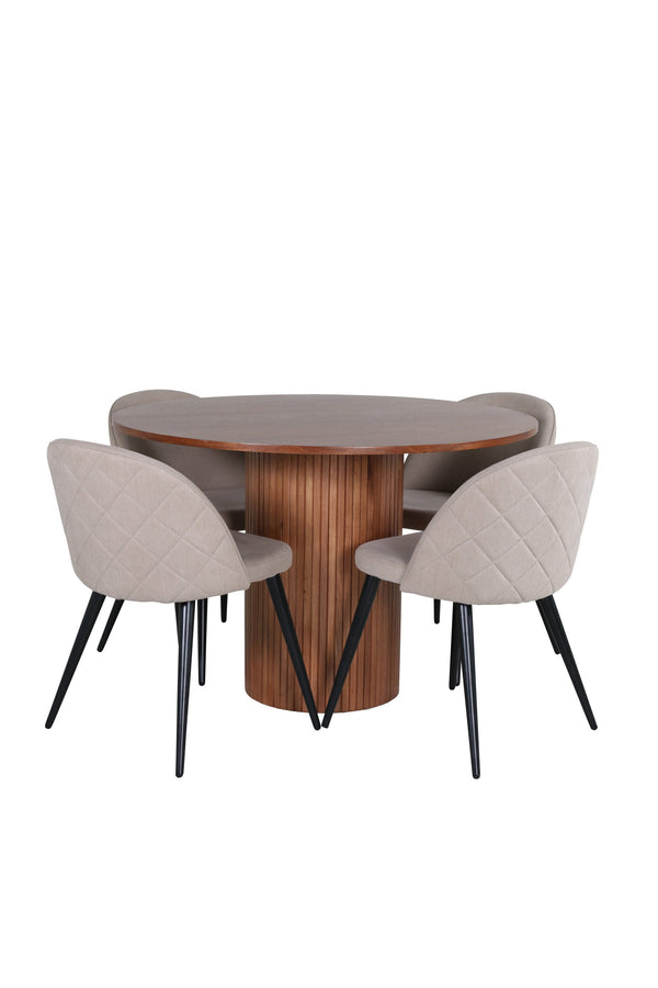 Bianca Rund Matgrupp-GR Dining Set-Venture Home-peaceofhome.se