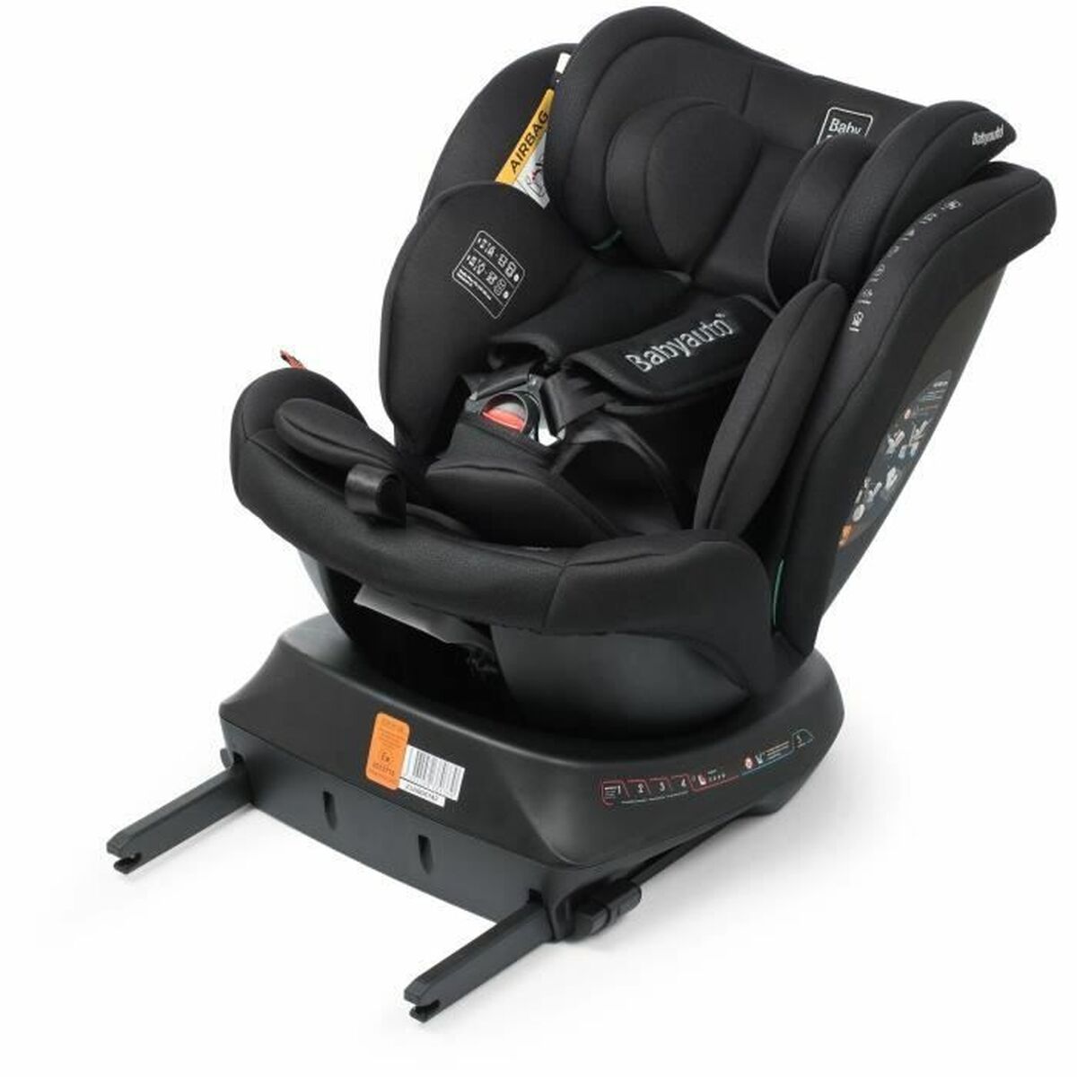Bilstol Babyauto RODIA Svart 0 (de 0 a 10 kilos) I (9 - 18 kg) II (15-25 kg) III (22 - 36 kg) Barn ECE R129/04-Bebis, Bilsäten och tillbehör-Babyauto-peaceofhome.se