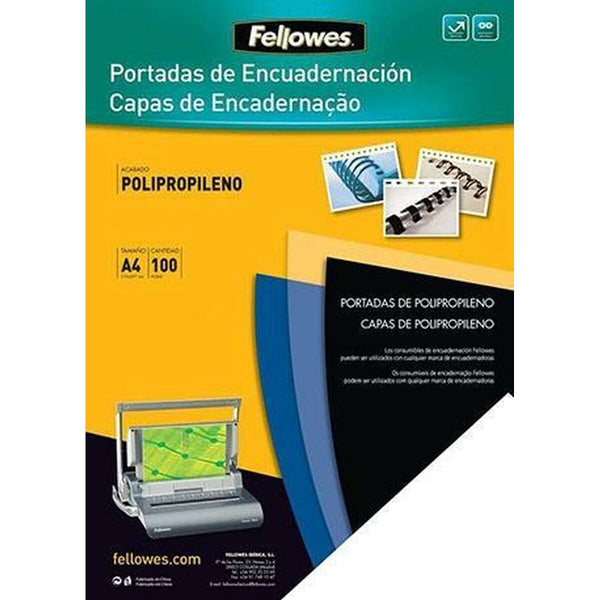 Bindande omslag Fellowes Svart A4 polypropen (50 antal)-Kontor och Kontorsmaterial, Kontorsmaterial-Fellowes-peaceofhome.se