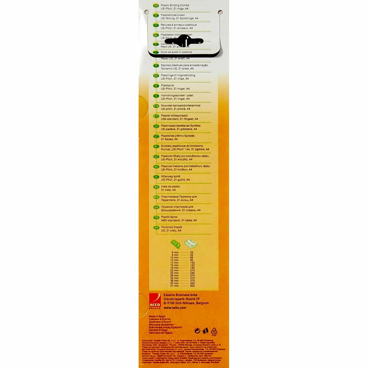 Bindningskam Leitz CombBind Svart Plast (100 antal)-Kontor och Kontorsmaterial, Kontorsmaterial-Leitz-peaceofhome.se