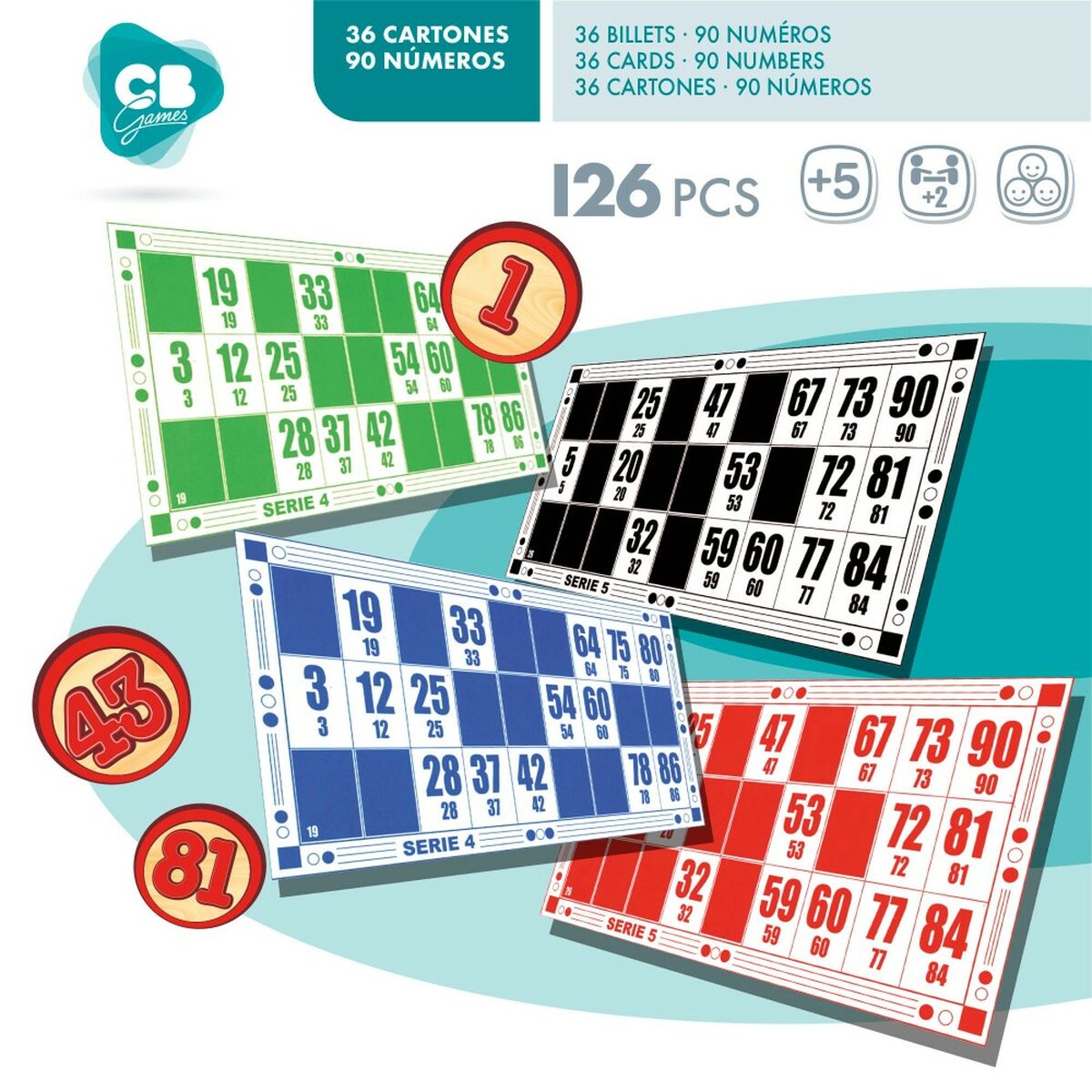 Bingo Colorbaby Trä Papper Plast (24 antal)-Leksaker och spel, Spel och tillbehör-Colorbaby-peaceofhome.se