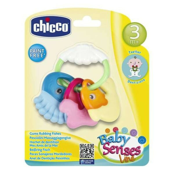 Bitring för bebis Rattle Chicco PVC 11,5 x 11 x 2,5 cm (11,5 x 11 x 2,5 cm)-Bebis, Leksaker för småbarn-Chicco-peaceofhome.se