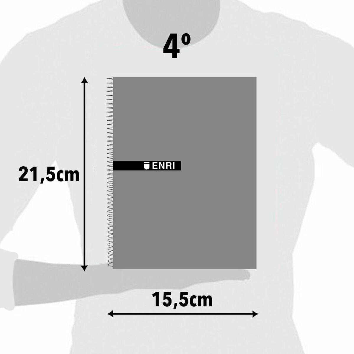 Bok med ringar ENRI Quarto 80 Blad (10 antal)-Kontor och Kontorsmaterial, Pappersprodukter för kontoret-ENRI-peaceofhome.se