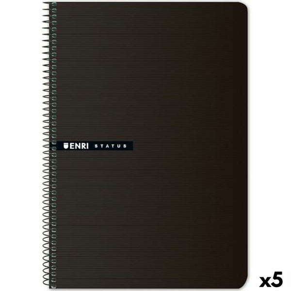 Bok med ringar ENRI STATUS Svart Quarto 100 Blad (5 antal)-Kontor och Kontorsmaterial, Pappersprodukter för kontoret-ENRI-peaceofhome.se