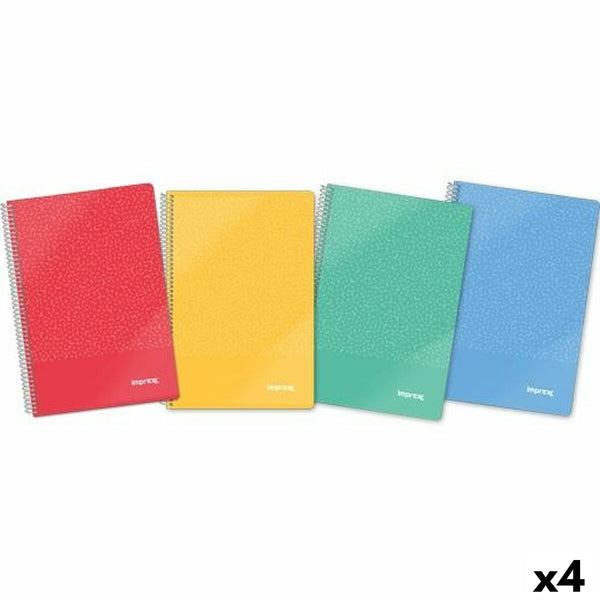 Bok med ringar Imprex Din A4 80 Blad (4 antal)-Kontor och Kontorsmaterial, Pappersprodukter för kontoret-Imprex-peaceofhome.se