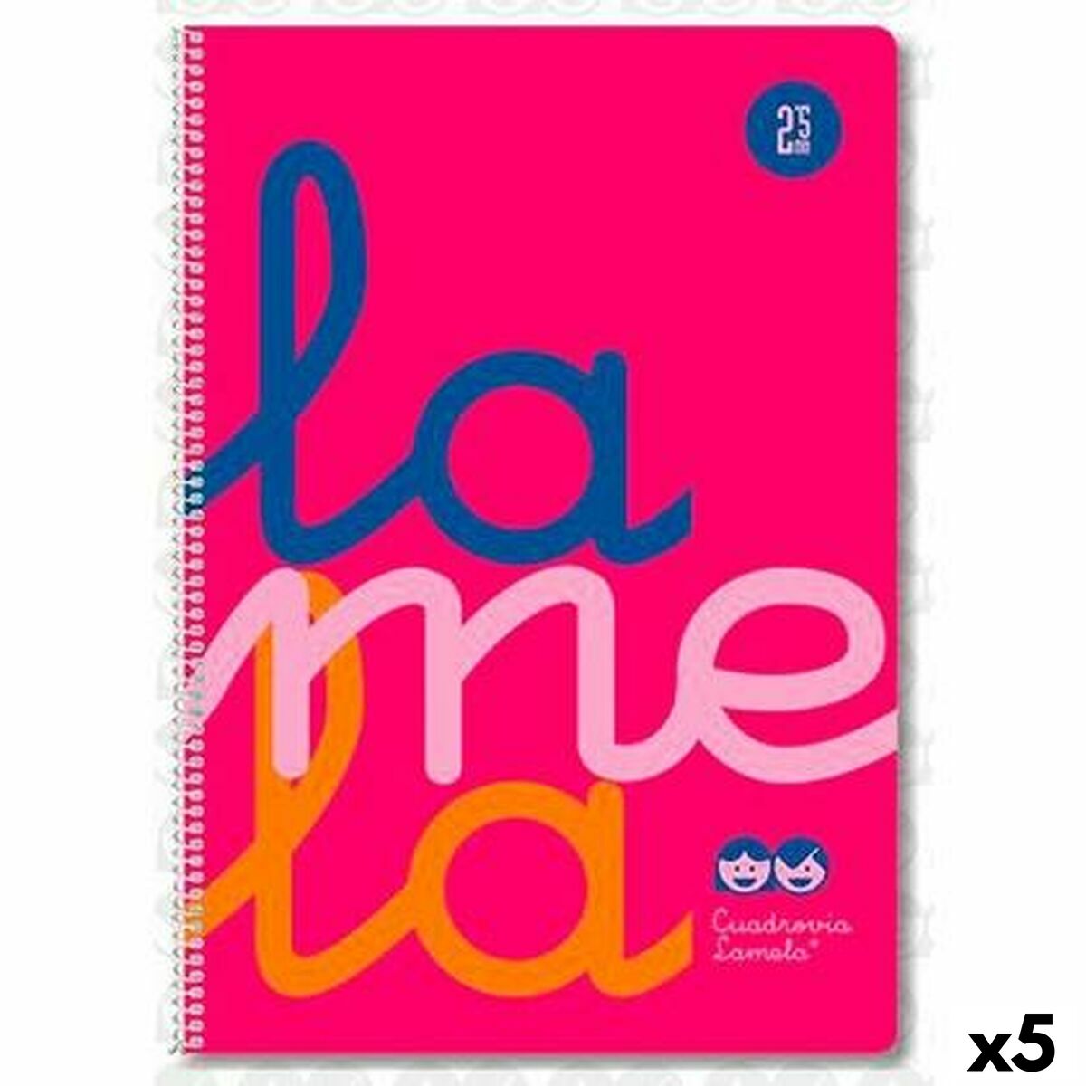 Bok med ringar Lamela Rosa Din A4 80 Blad (5 antal)-Kontor och Kontorsmaterial, Pappersprodukter för kontoret-Lamela-peaceofhome.se