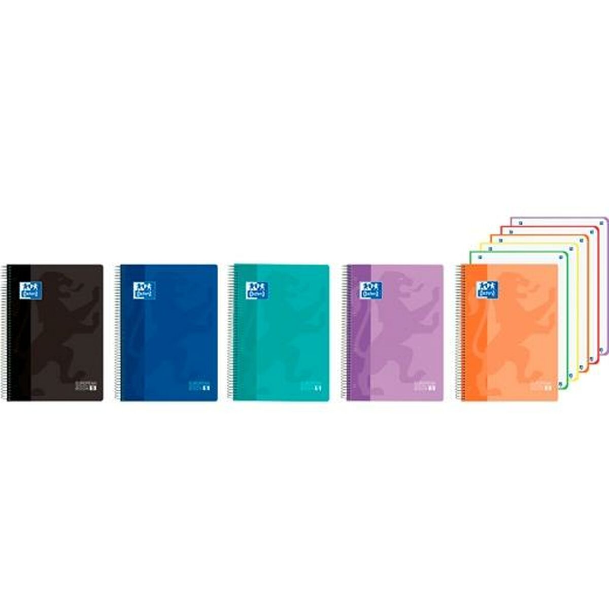 Bok med ringar Oxford EUROPEANBOOK 5 CLASSIC Multicolour A4 120 Blad (5 antal)-Kontor och Kontorsmaterial, Pappersprodukter för kontoret-Oxford-peaceofhome.se