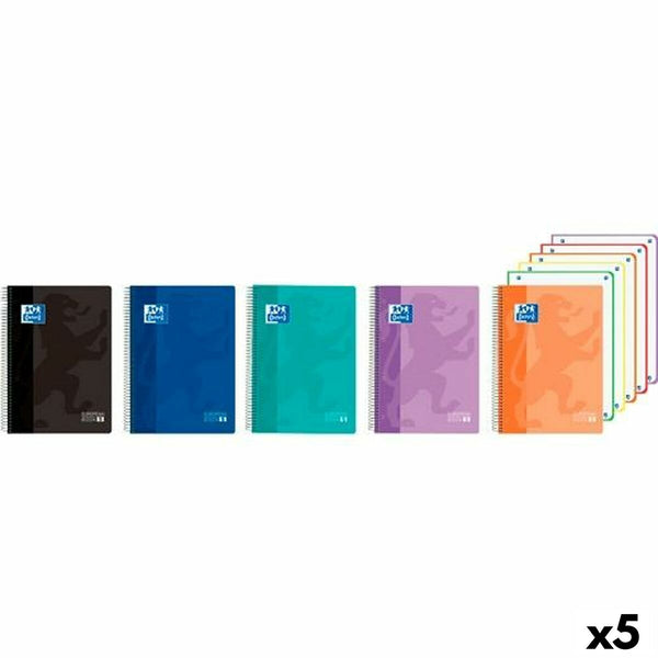 Bok med ringar Oxford EUROPEANBOOK 5 CLASSIC Multicolour A4 120 Blad (5 antal)-Kontor och Kontorsmaterial, Pappersprodukter för kontoret-Oxford-peaceofhome.se