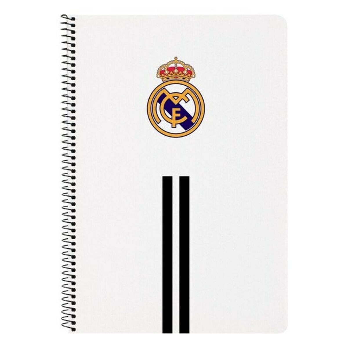 Bok med ringar Real Madrid C.F. M066 Svart Vit A4-Kontor och Kontorsmaterial, Pappersprodukter för kontoret-Real Madrid C.F.-peaceofhome.se