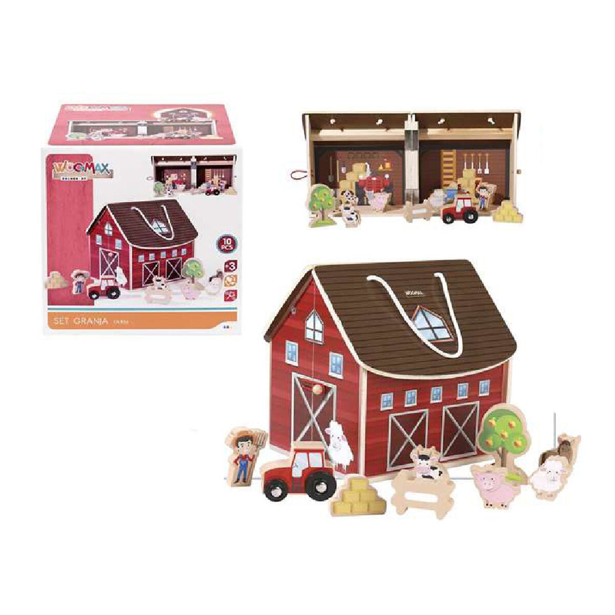 Bondgård med djur Woomax (10 pcs)-Leksaker och spel, Dockor och actionfigurer-Woomax-peaceofhome.se