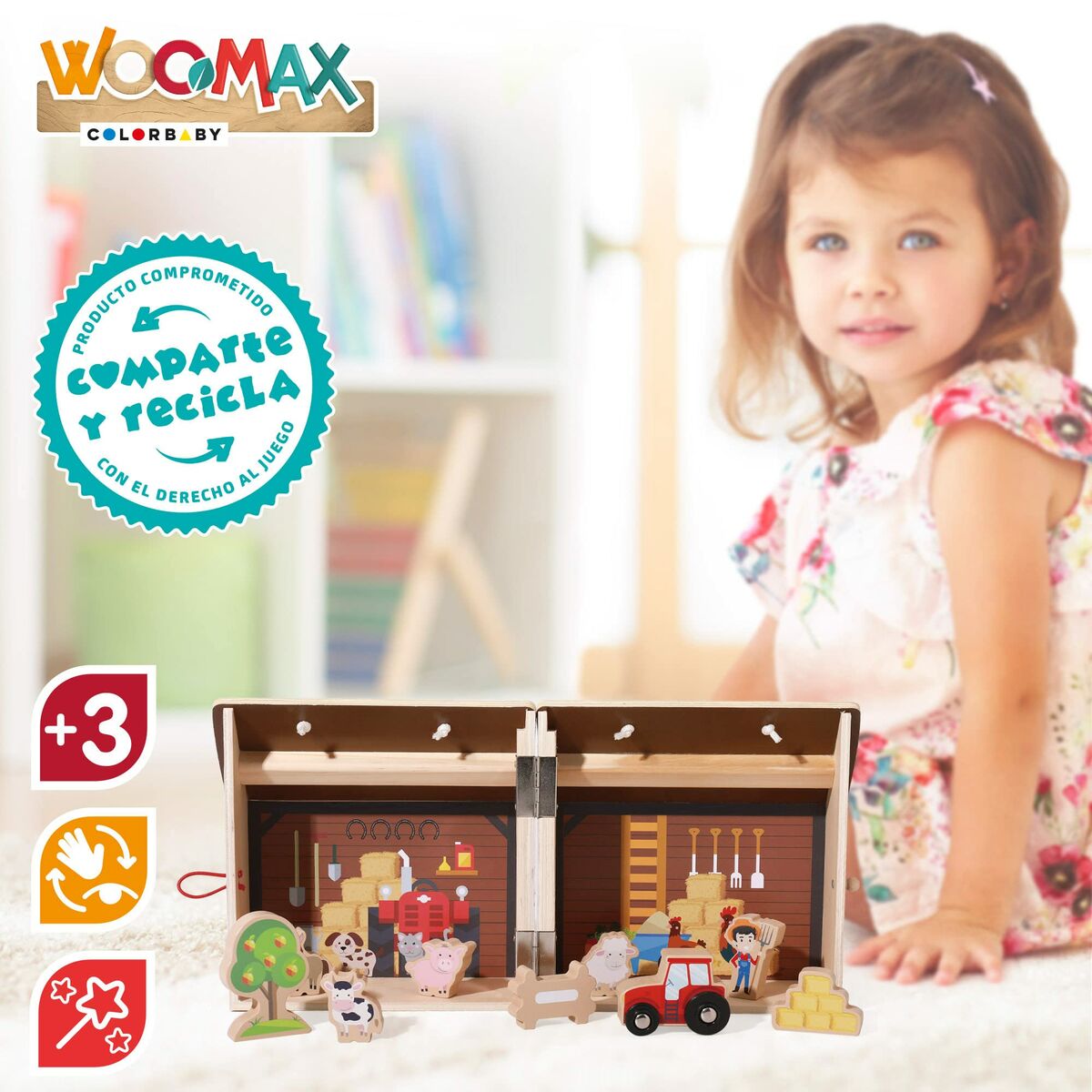 Bondgård med djur Woomax (10 pcs)-Leksaker och spel, Dockor och actionfigurer-Woomax-peaceofhome.se