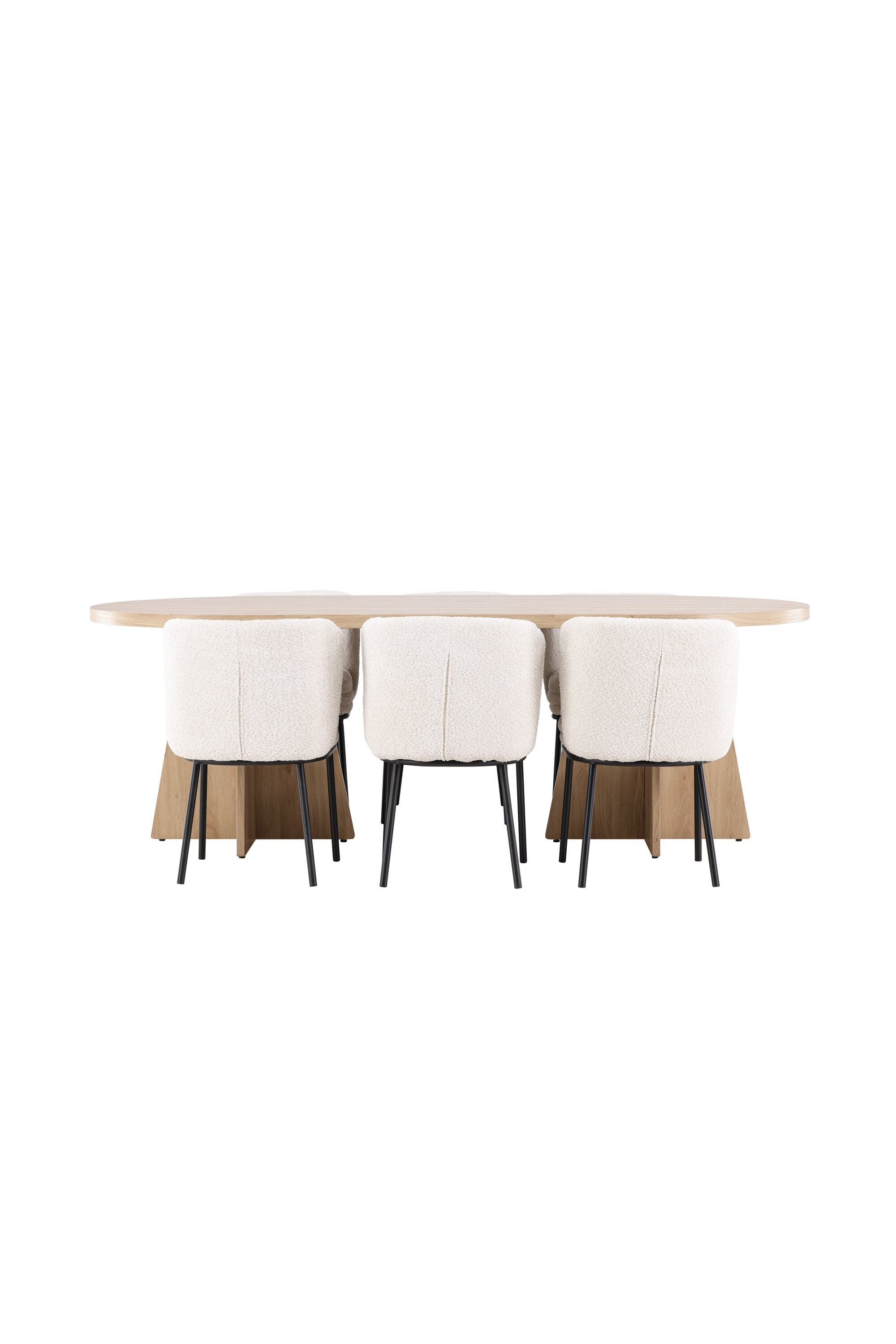 Bootcut Matbord med Agnes Matstol-GR Dining Set-Venture Home-peaceofhome.se