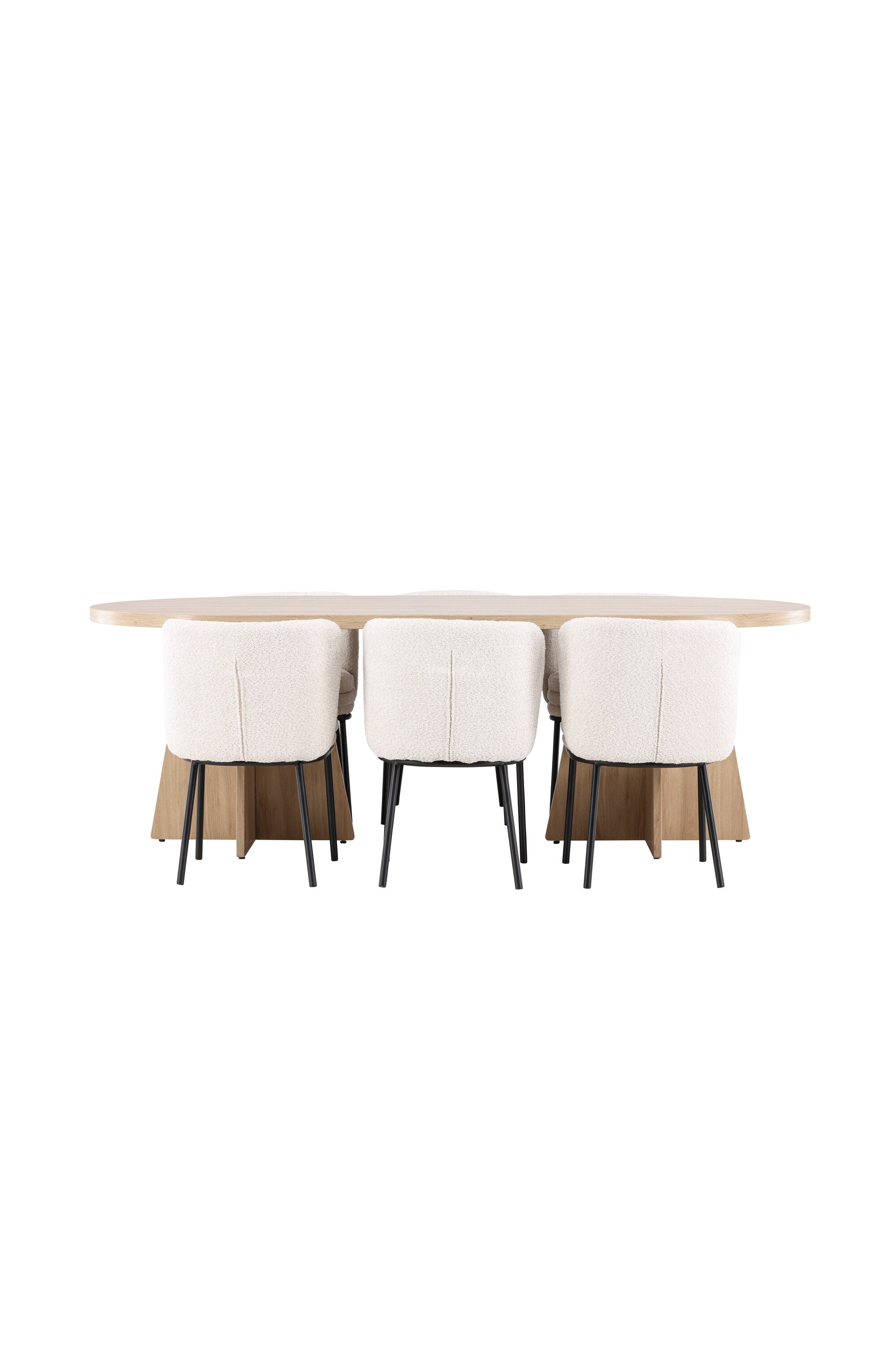 Bootcut Matbord med Agnes Matstol-GR Dining Set-Venture Home-peaceofhome.se