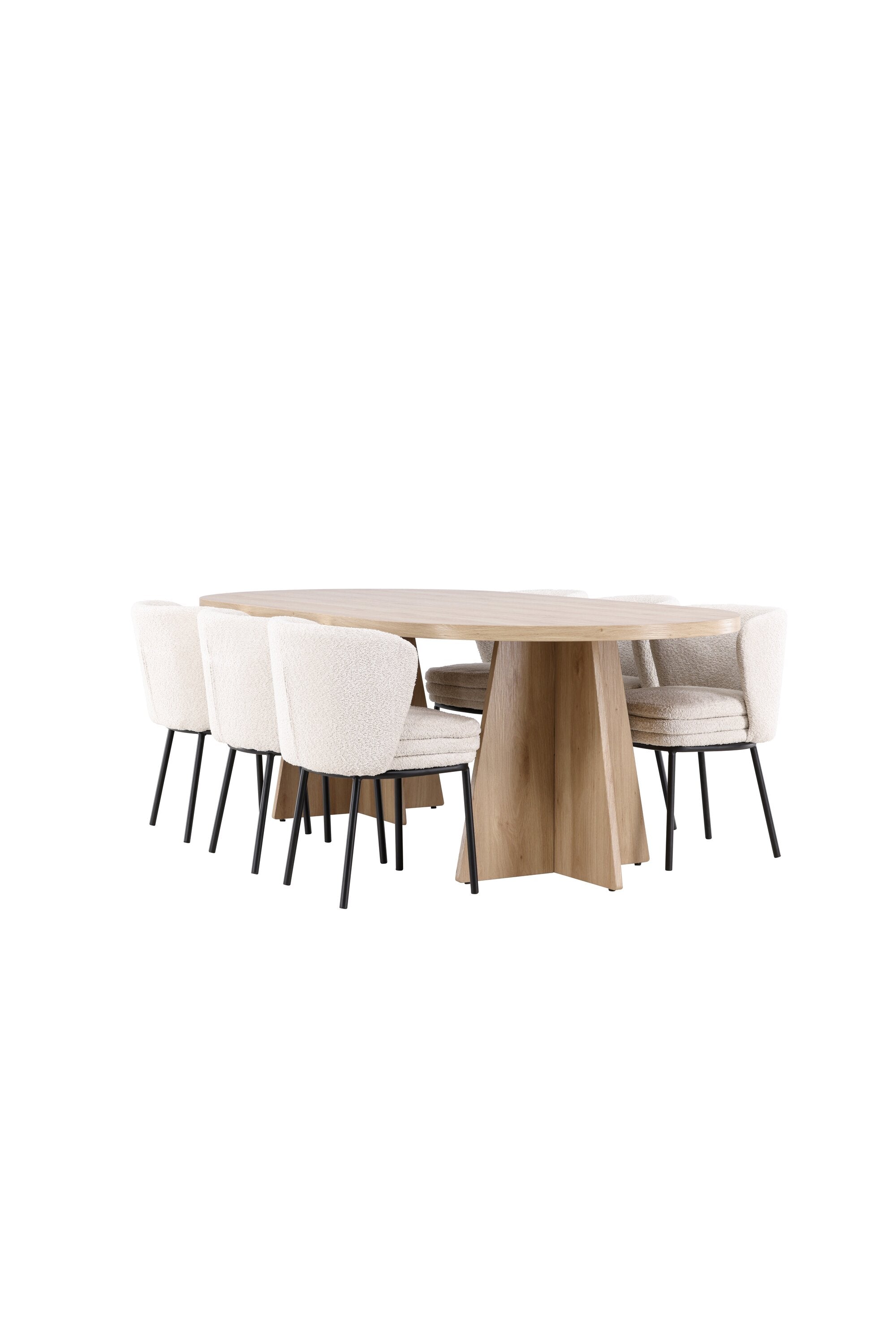 Bootcut Matbord med Agnes Matstol-GR Dining Set-Venture Home-peaceofhome.se