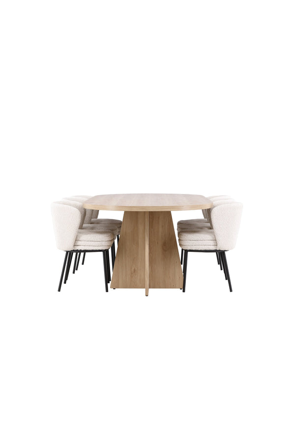 Bootcut Matbord med Agnes Matstol-GR Dining Set-Venture Home-peaceofhome.se