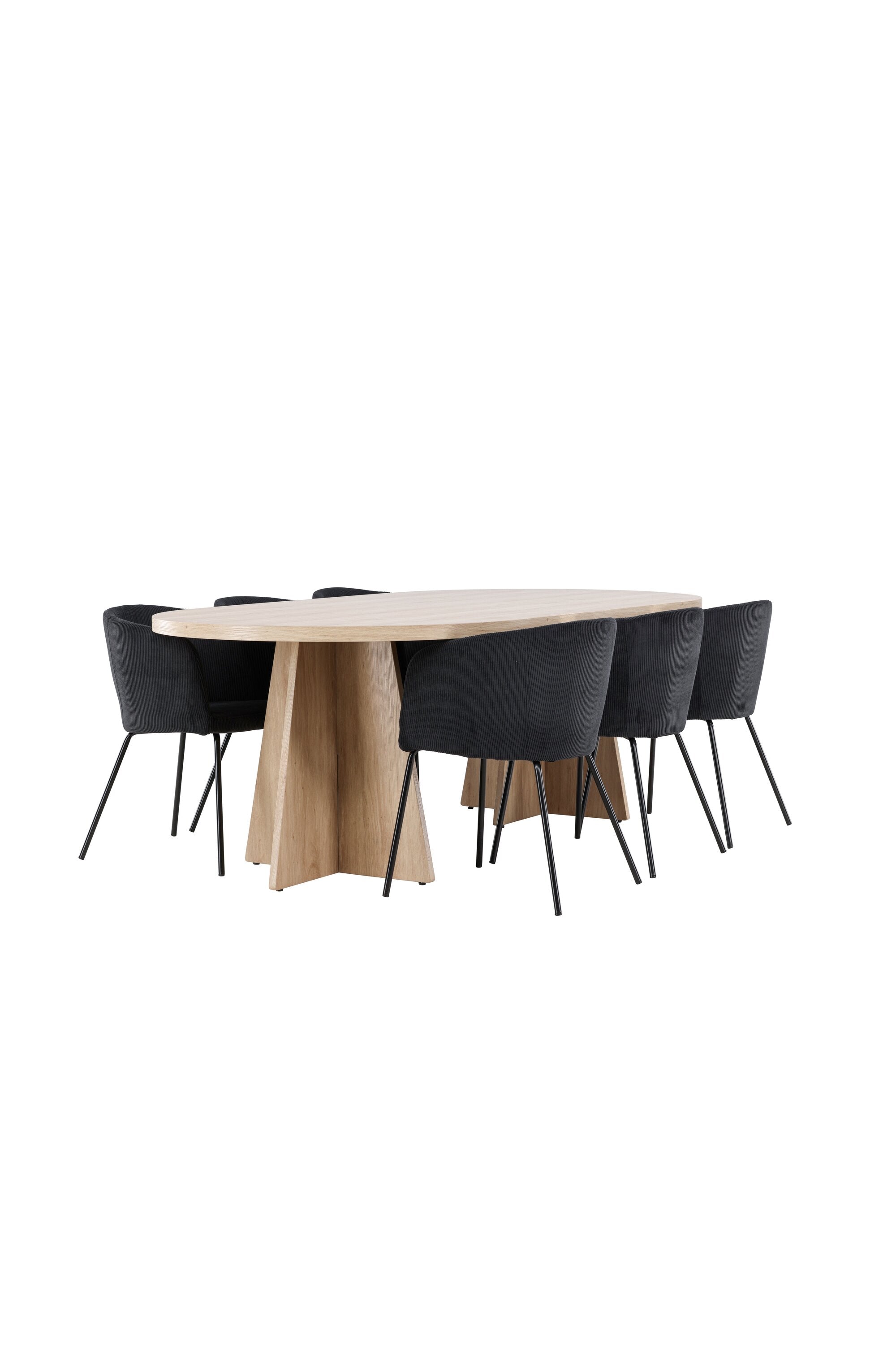 Bootcut Matbord med Berit Matstol-GR Dining Set-Venture Home-peaceofhome.se