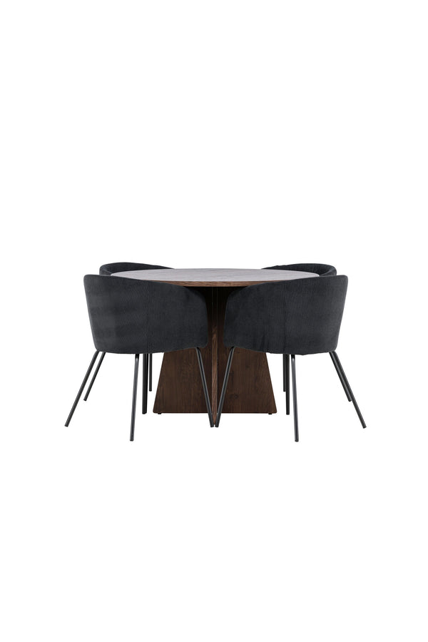 Bootcut Matbord med Berit Matstol-GR Dining Set-Venture Home-peaceofhome.se