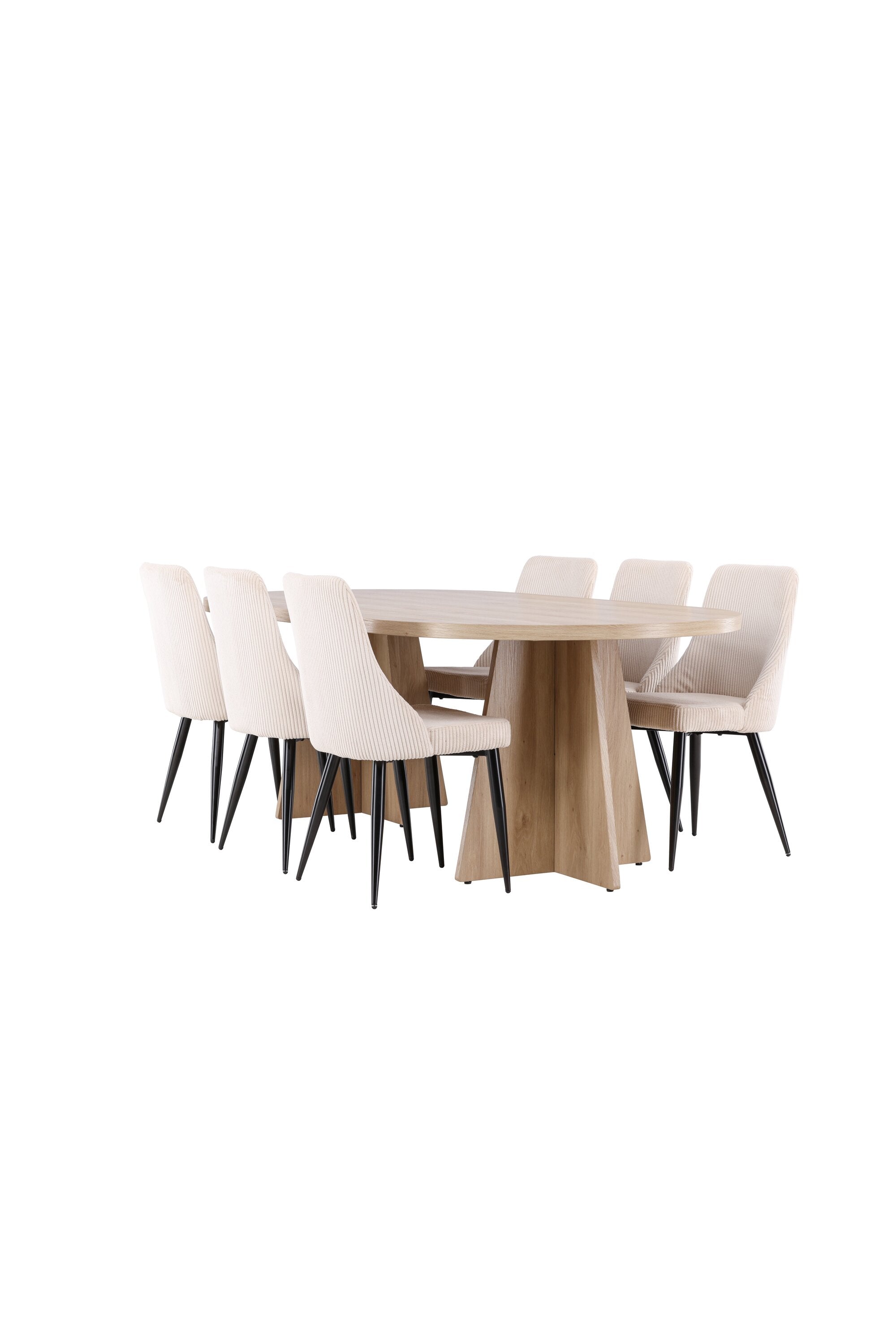 Bootcut Matbord med Leone Matstol-GR Dining Set-Venture Home-peaceofhome.se