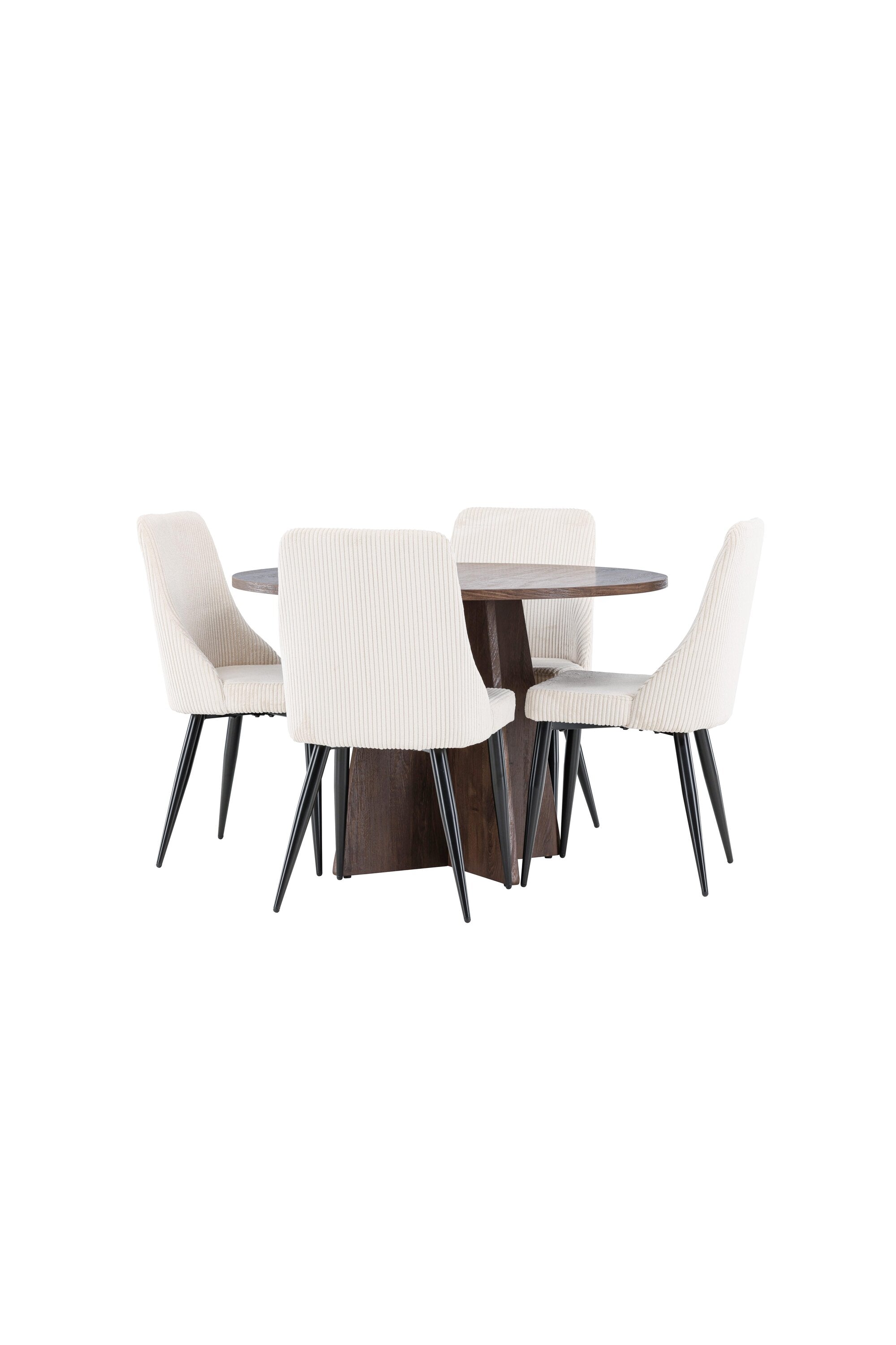 Bootcut Matbord med Leone Matstol-GR Dining Set-Venture Home-peaceofhome.se