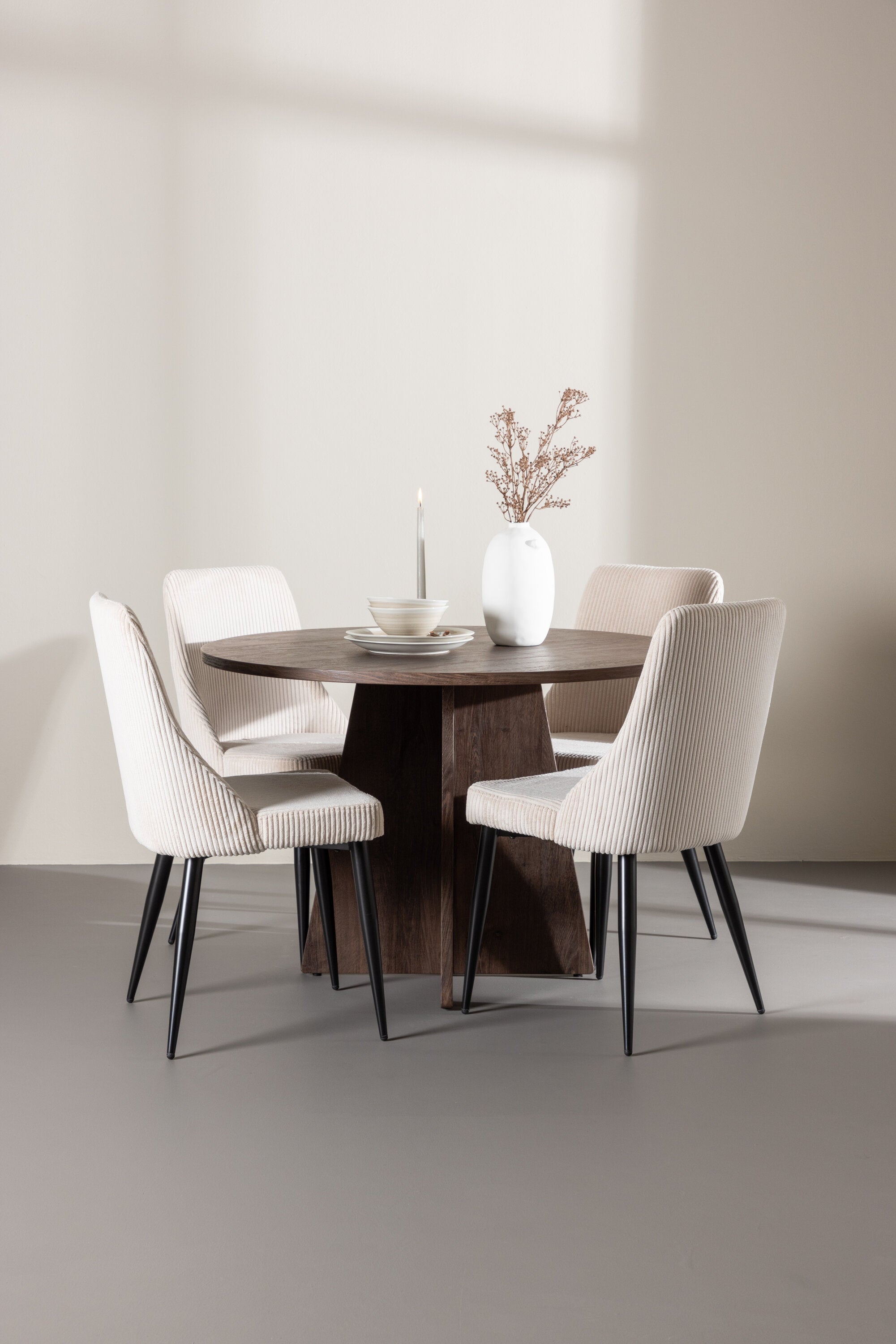 Bootcut Matbord med Leone Matstol-GR Dining Set-Venture Home-peaceofhome.se