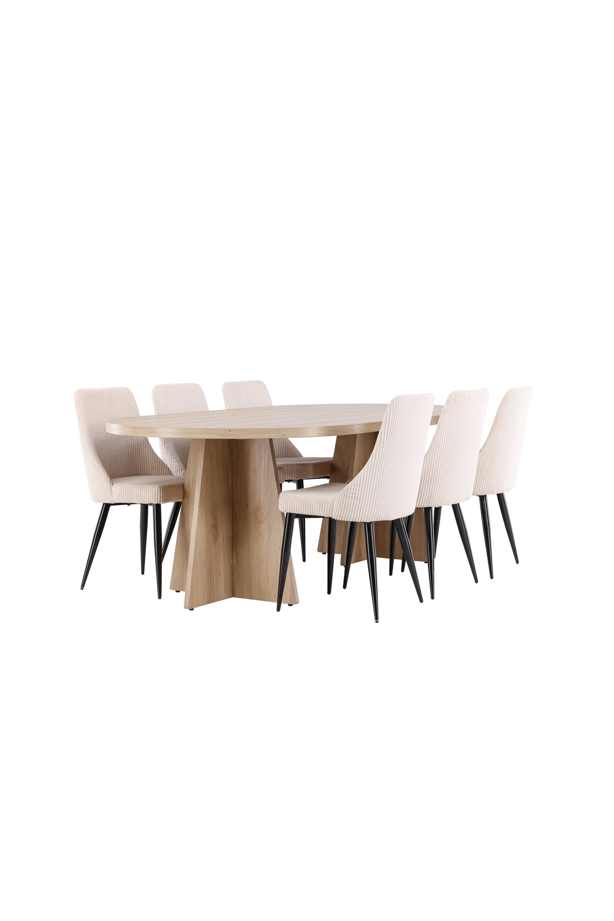 Bootcut Matbord med Leone Matstol-GR Dining Set-Venture Home-peaceofhome.se