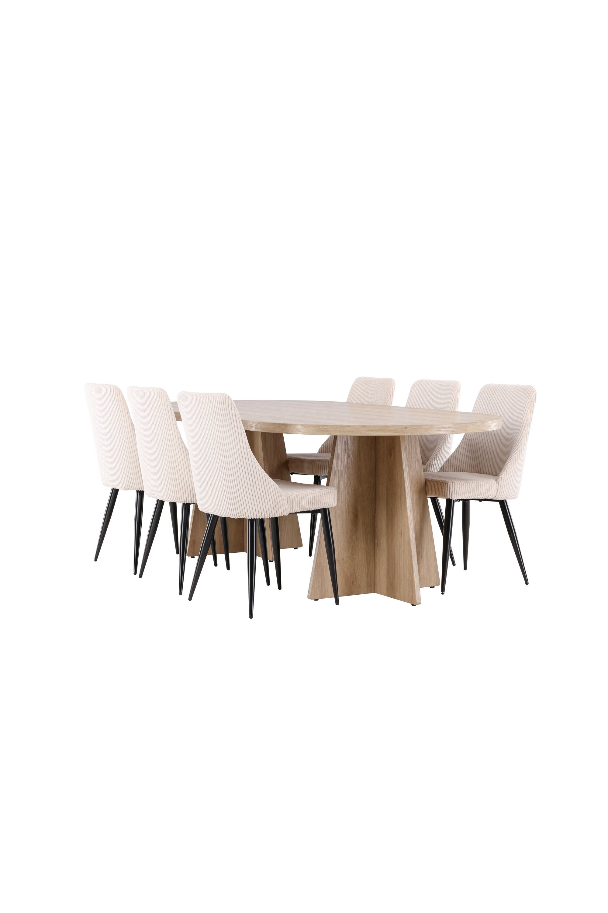 Bootcut Matbord med Leone Matstol-GR Dining Set-Venture Home-peaceofhome.se