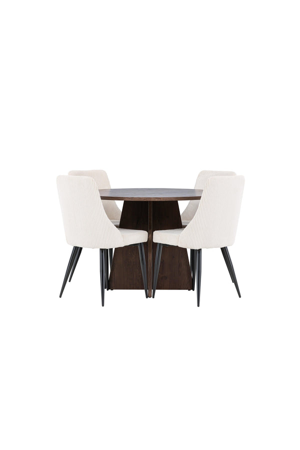 Bootcut Matbord med Leone Matstol-GR Dining Set-Venture Home-peaceofhome.se