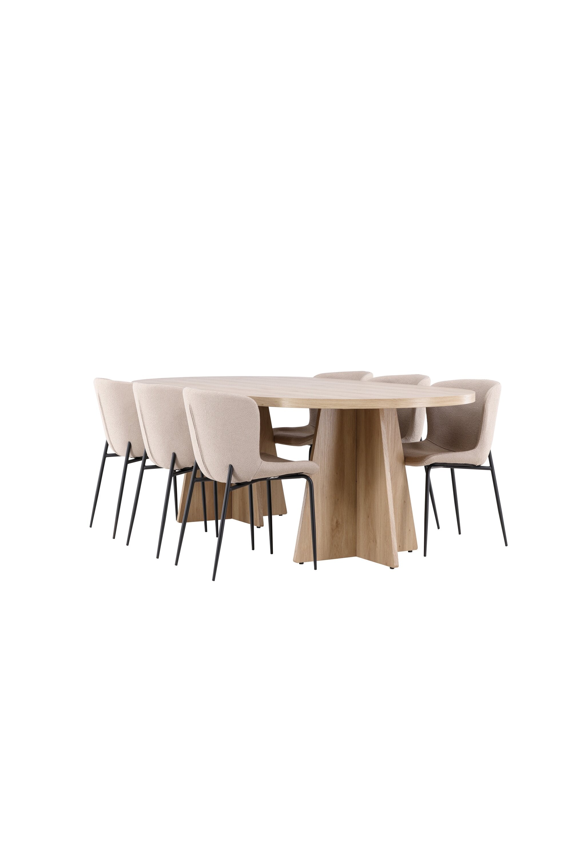 Bootcut Matbord med Modesto Matstol-GR Dining Set-Venture Home-peaceofhome.se