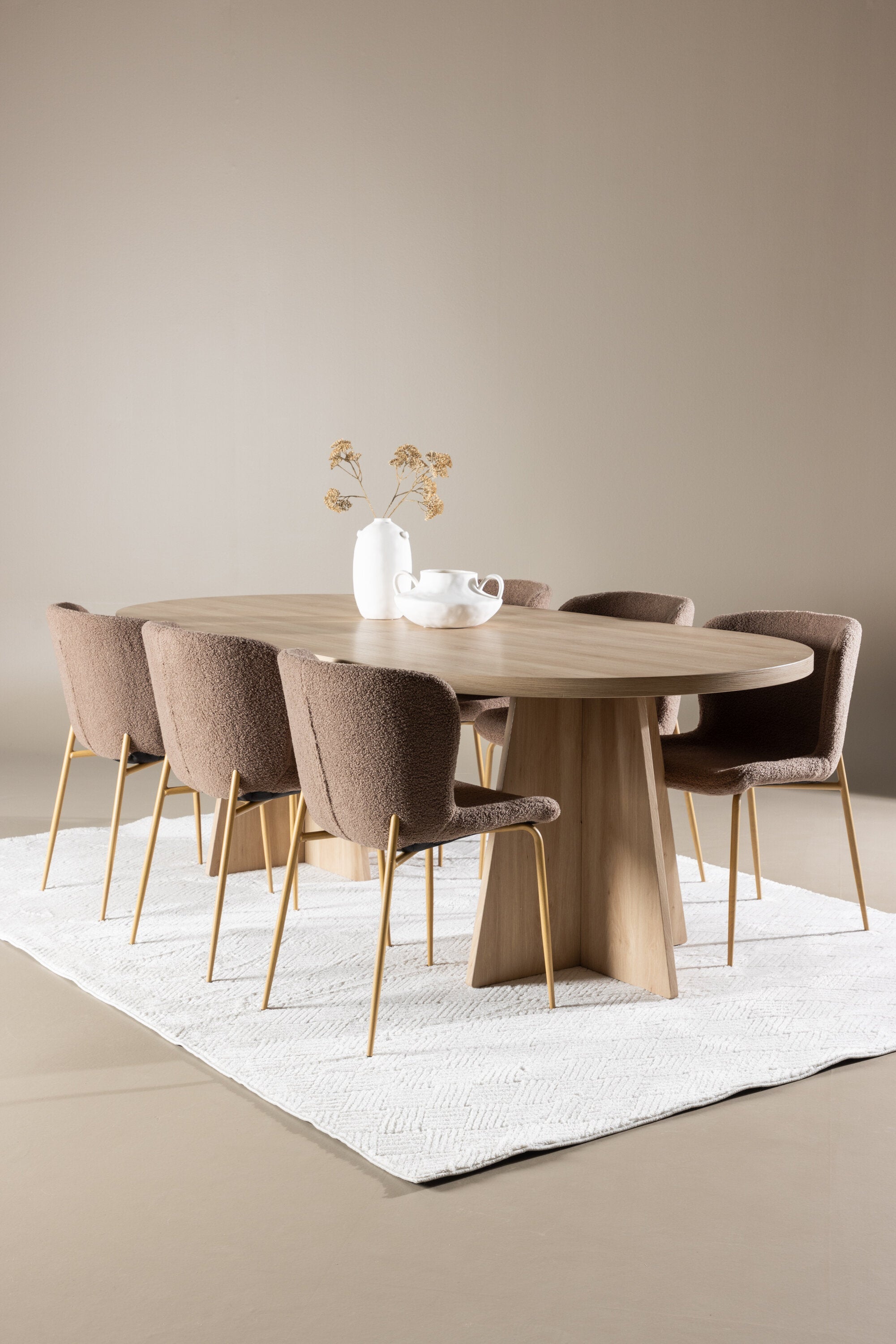 Bootcut Matbord med Modesto Matstol-GR Dining Set-Venture Home-peaceofhome.se