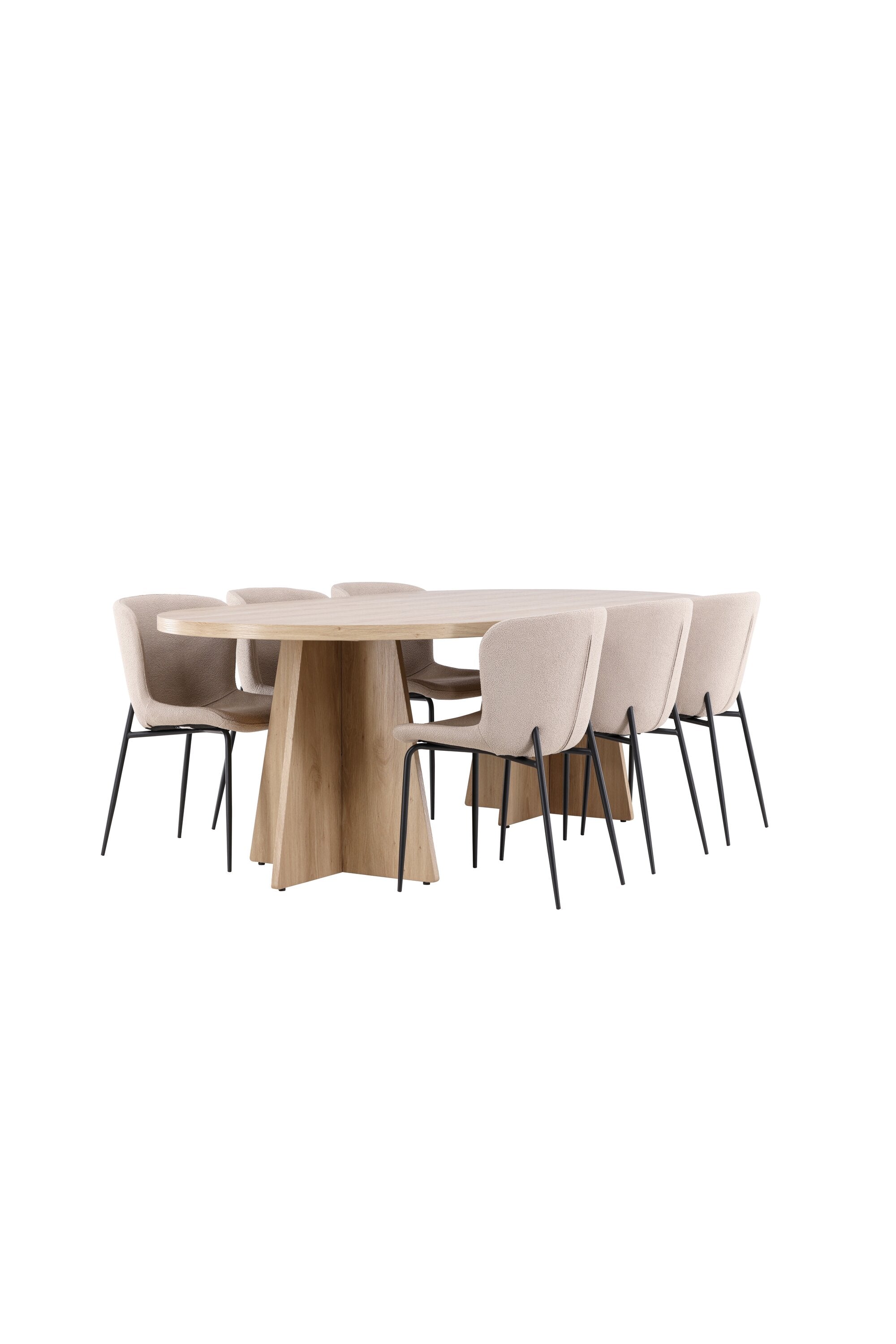 Bootcut Matbord med Modesto Matstol-GR Dining Set-Venture Home-peaceofhome.se