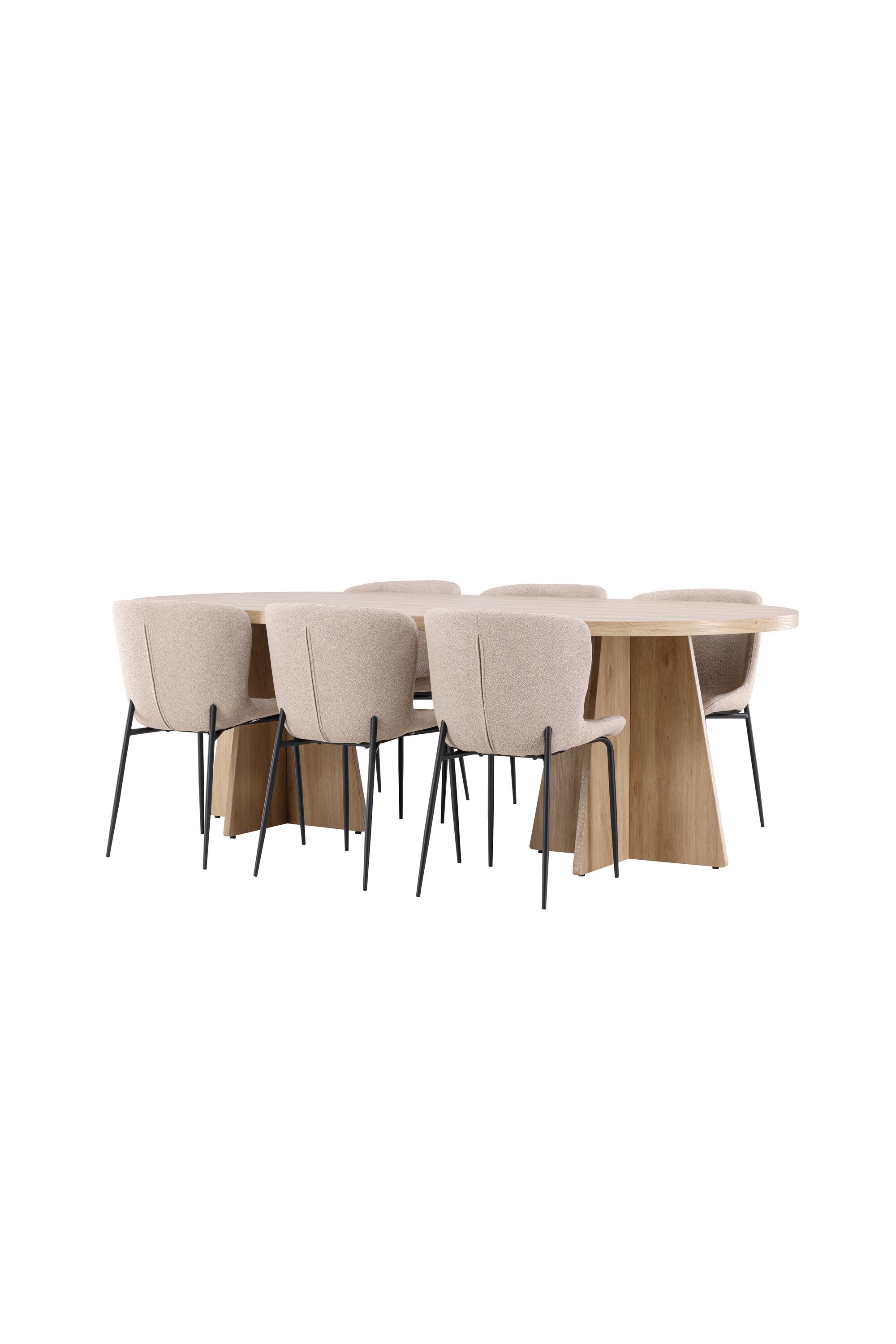 Bootcut Matbord med Modesto Matstol-GR Dining Set-Venture Home-peaceofhome.se