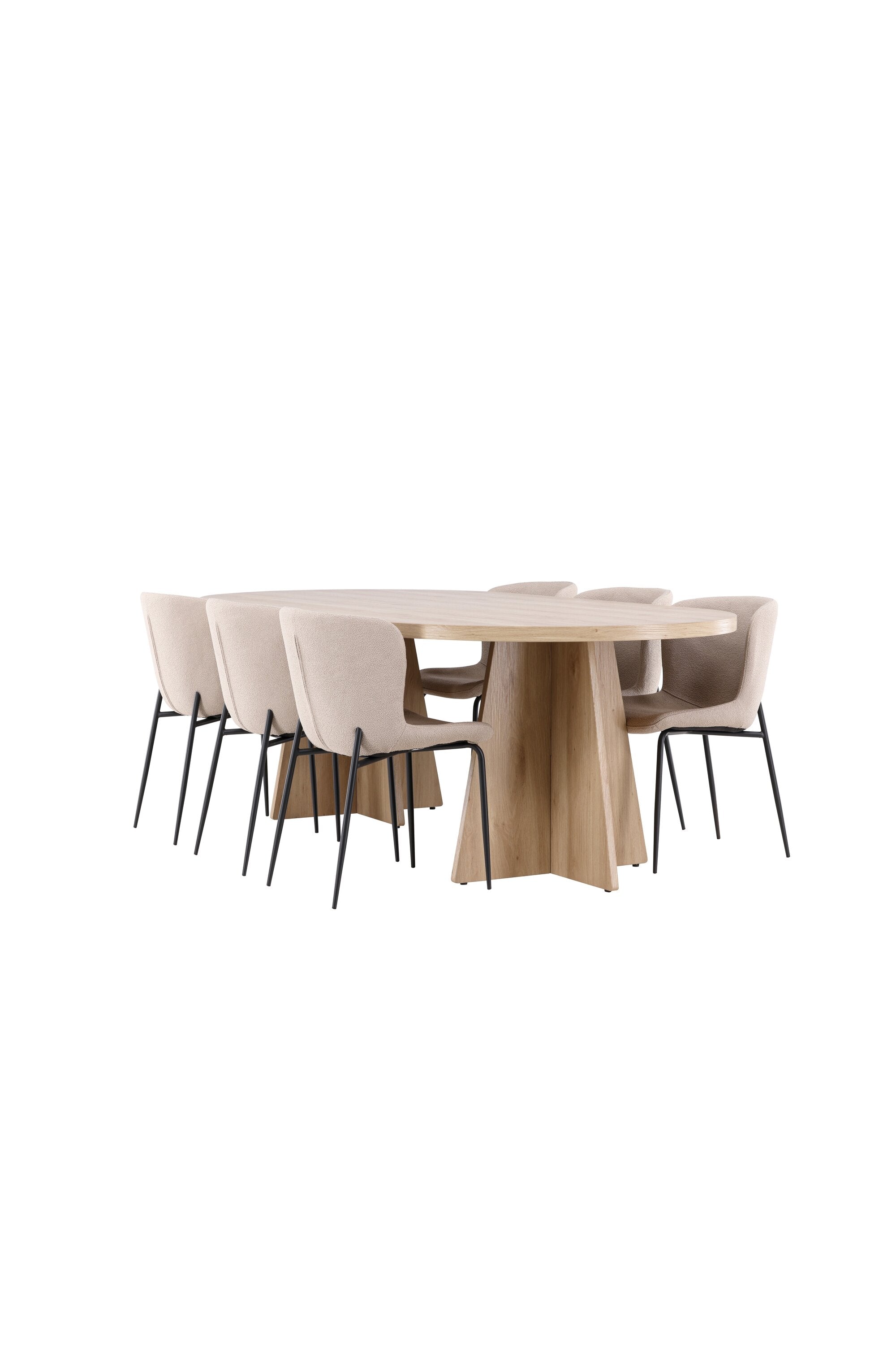 Bootcut Matbord med Modesto Matstol-GR Dining Set-Venture Home-peaceofhome.se