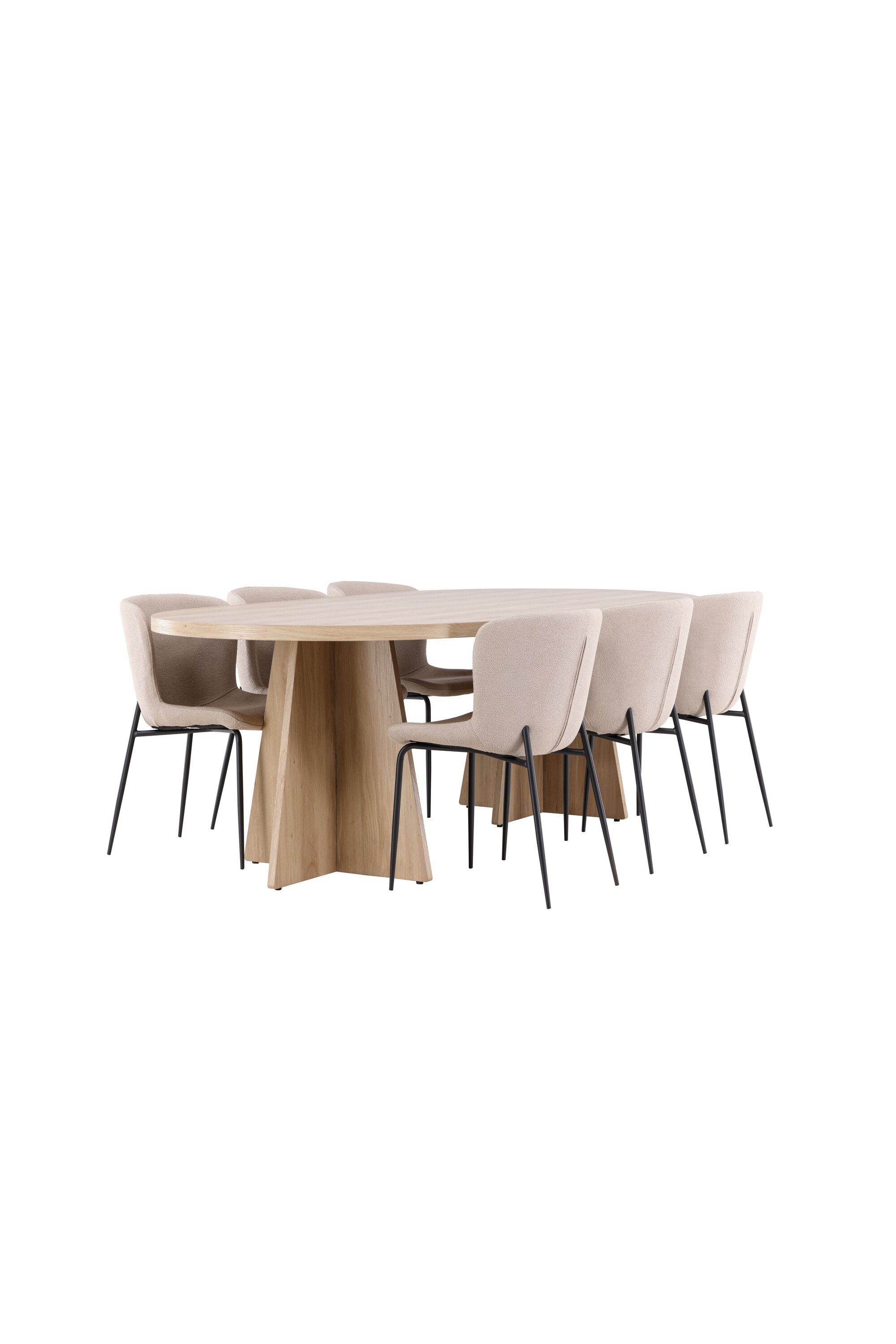 Bootcut Matbord med Modesto Matstol-GR Dining Set-Venture Home-peaceofhome.se