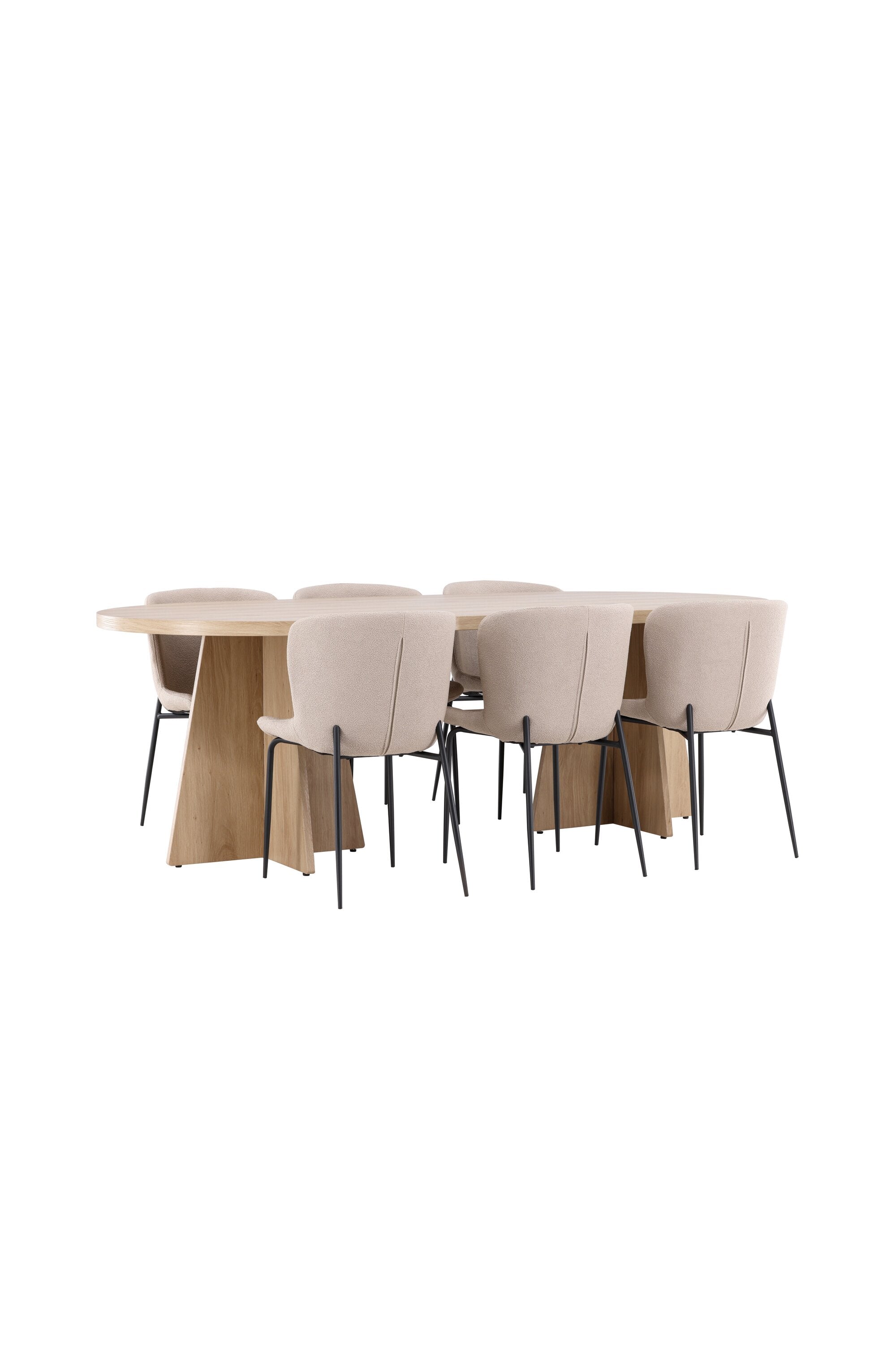 Bootcut Matbord med Modesto Matstol-GR Dining Set-Venture Home-peaceofhome.se