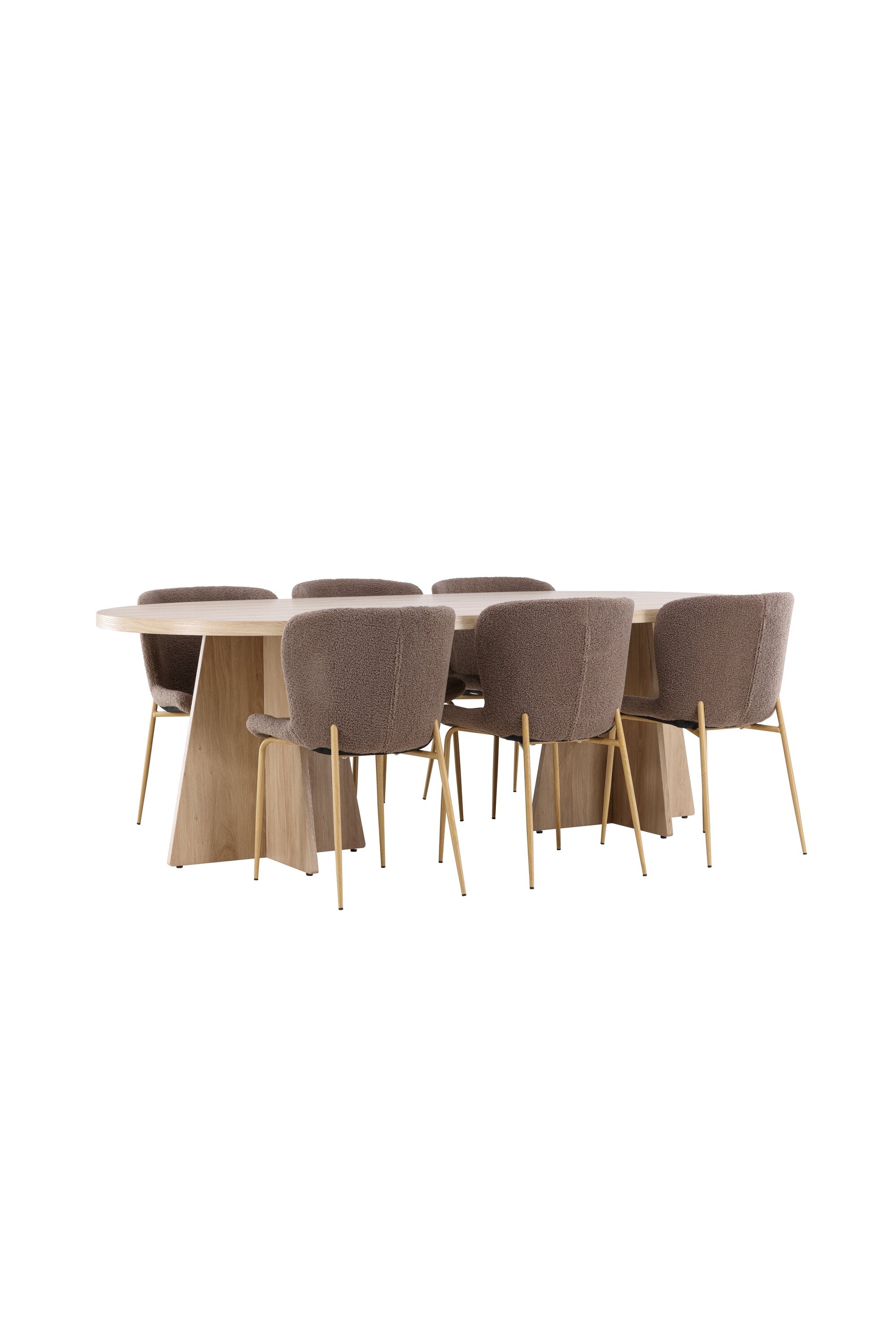 Bootcut Matbord med Modesto Matstol-GR Dining Set-Venture Home-peaceofhome.se