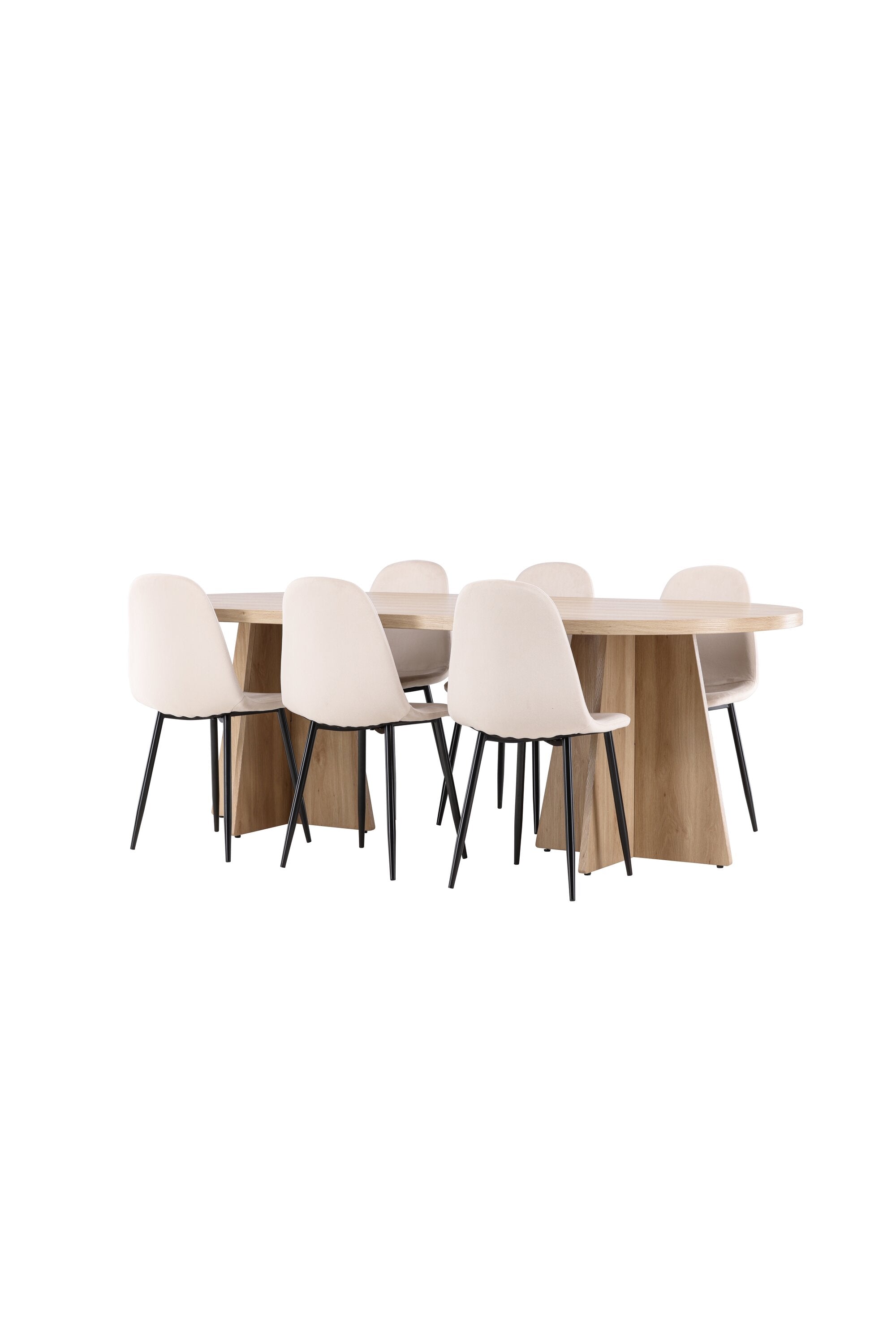 Bootcut Matbord med Polar Matstol-GR Dining Set-Venture Home-peaceofhome.se