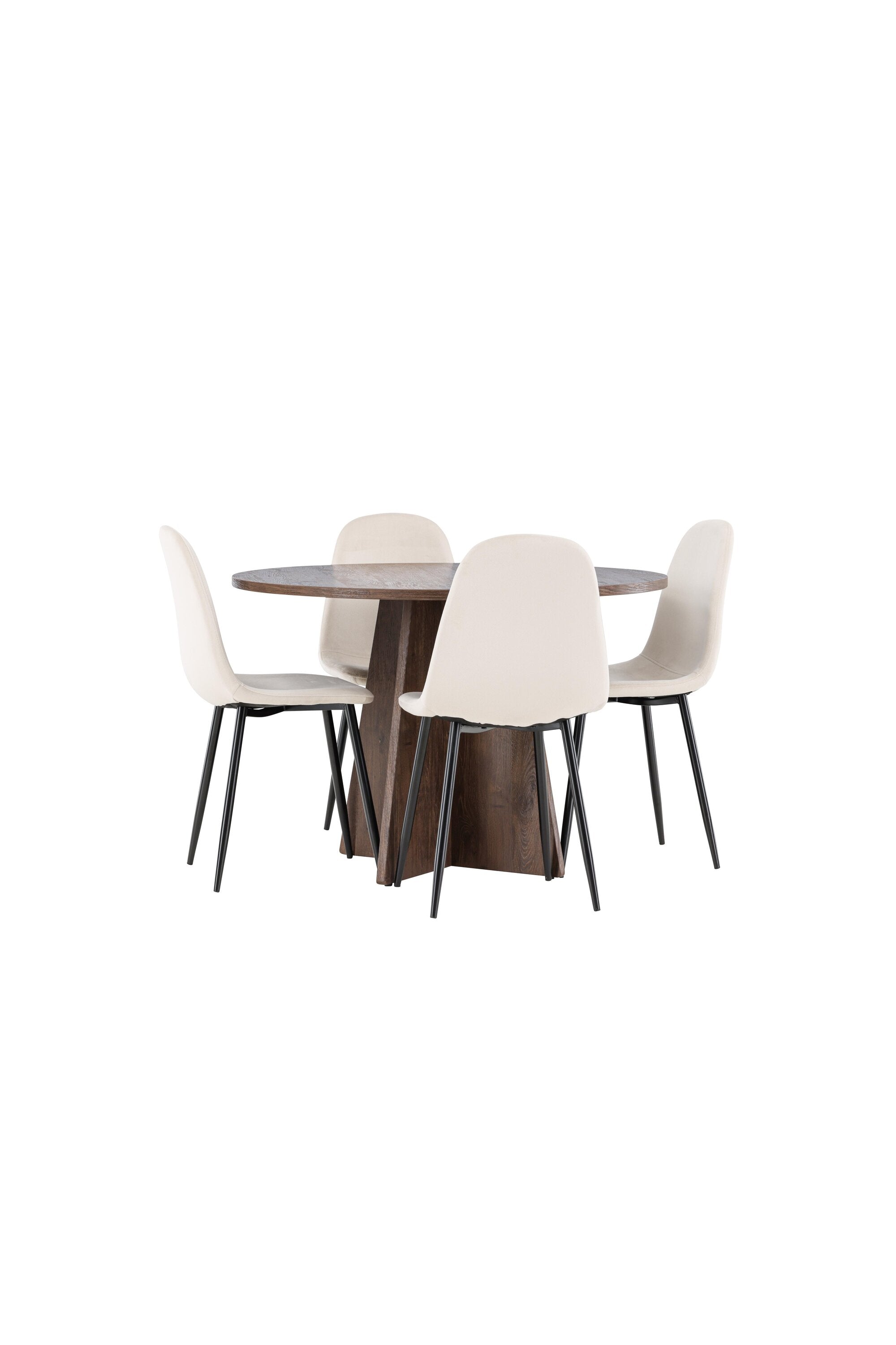 Bootcut Matbord med Polar Matstol-GR Dining Set-Venture Home-peaceofhome.se