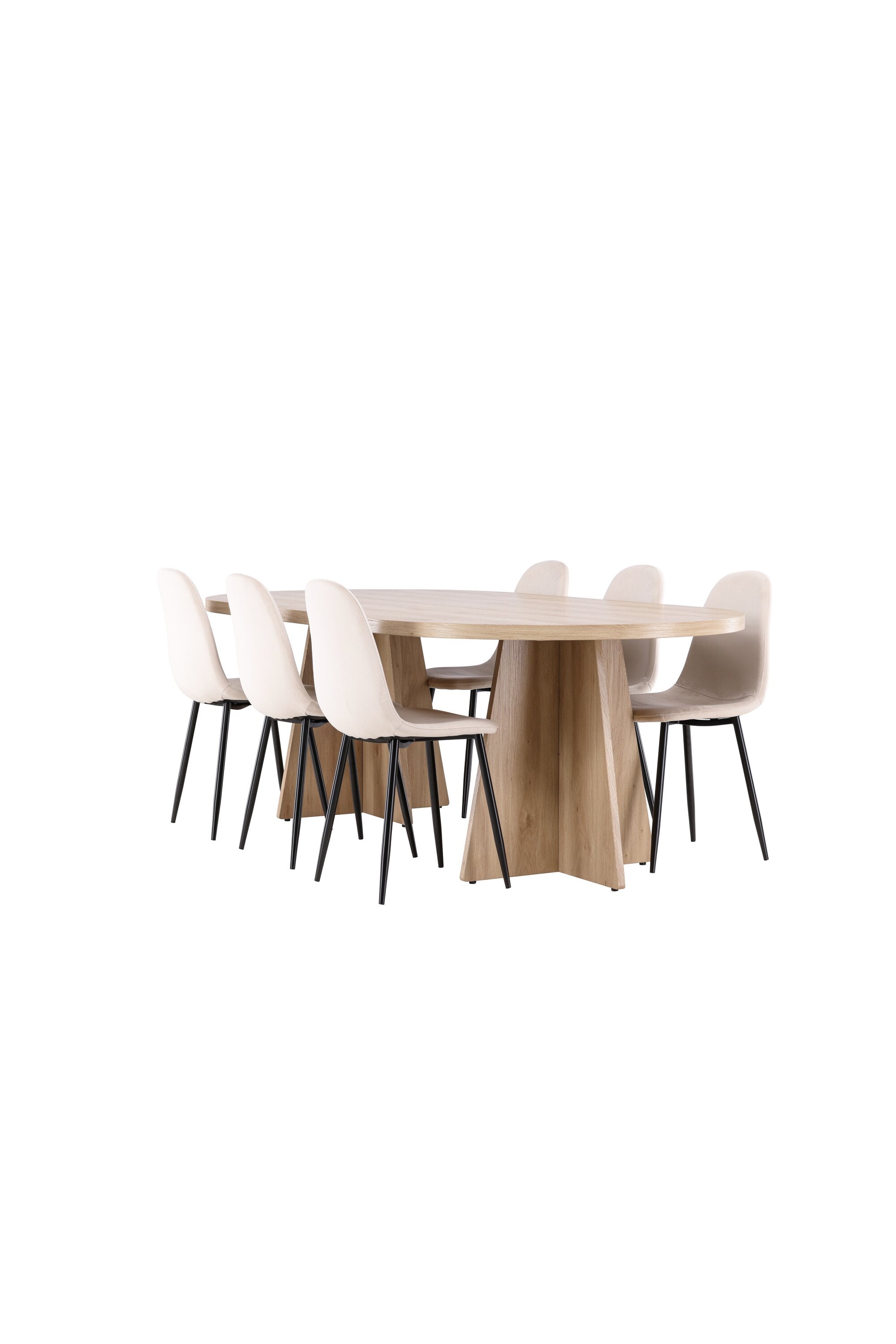 Bootcut Matbord med Polar Matstol-GR Dining Set-Venture Home-peaceofhome.se