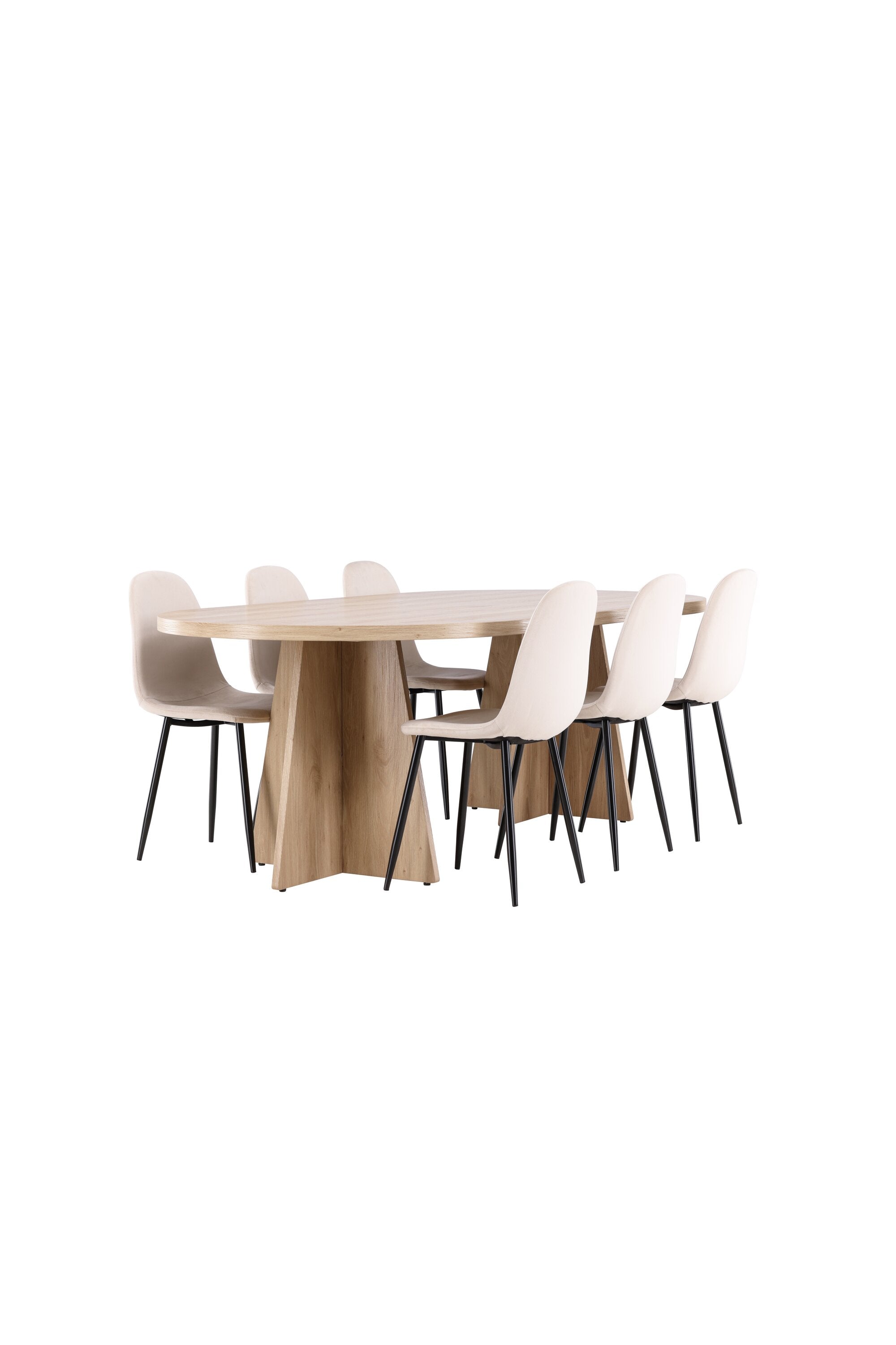 Bootcut Matbord med Polar Matstol-GR Dining Set-Venture Home-peaceofhome.se