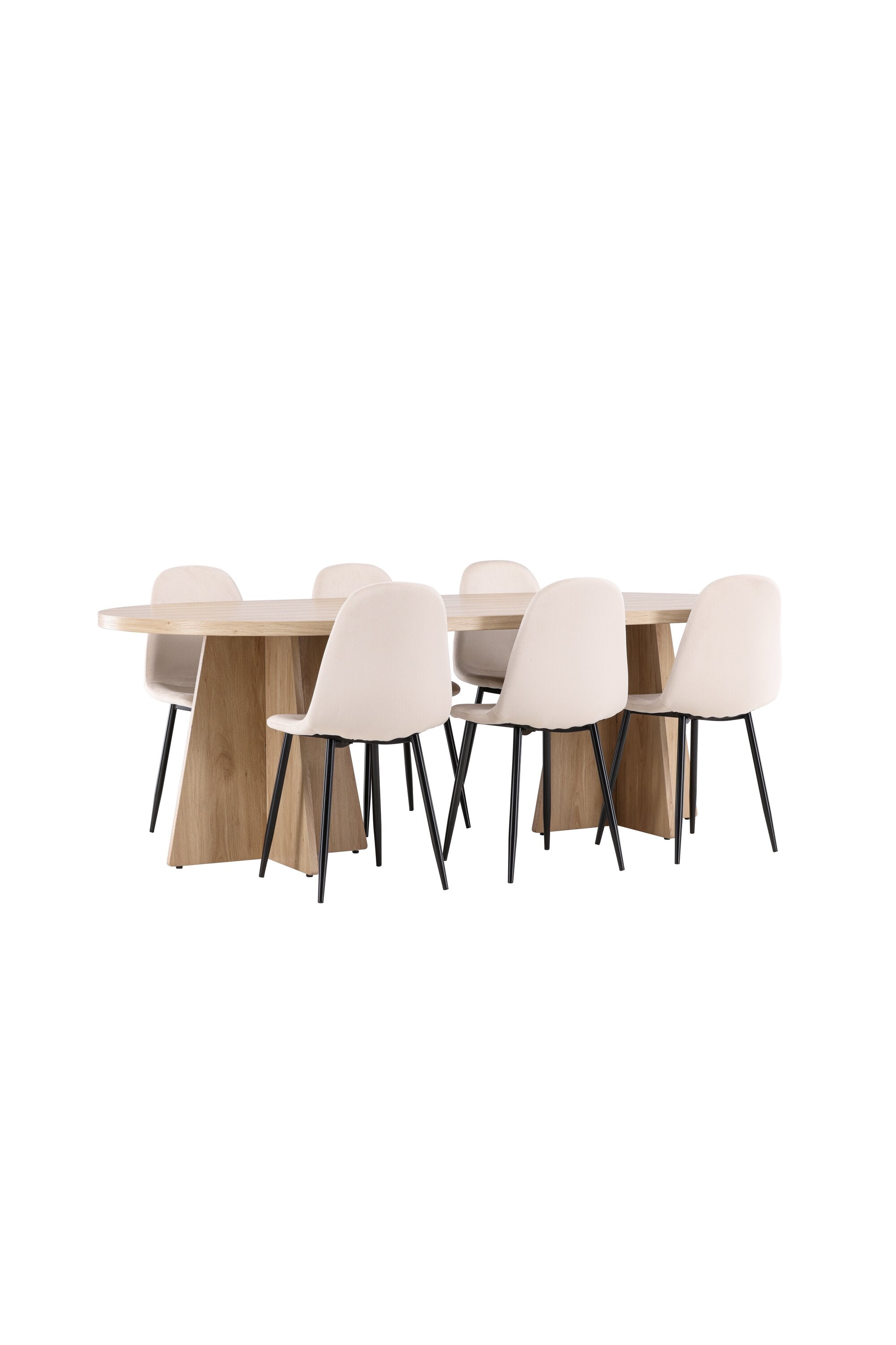 Bootcut Matbord med Polar Matstol-GR Dining Set-Venture Home-peaceofhome.se